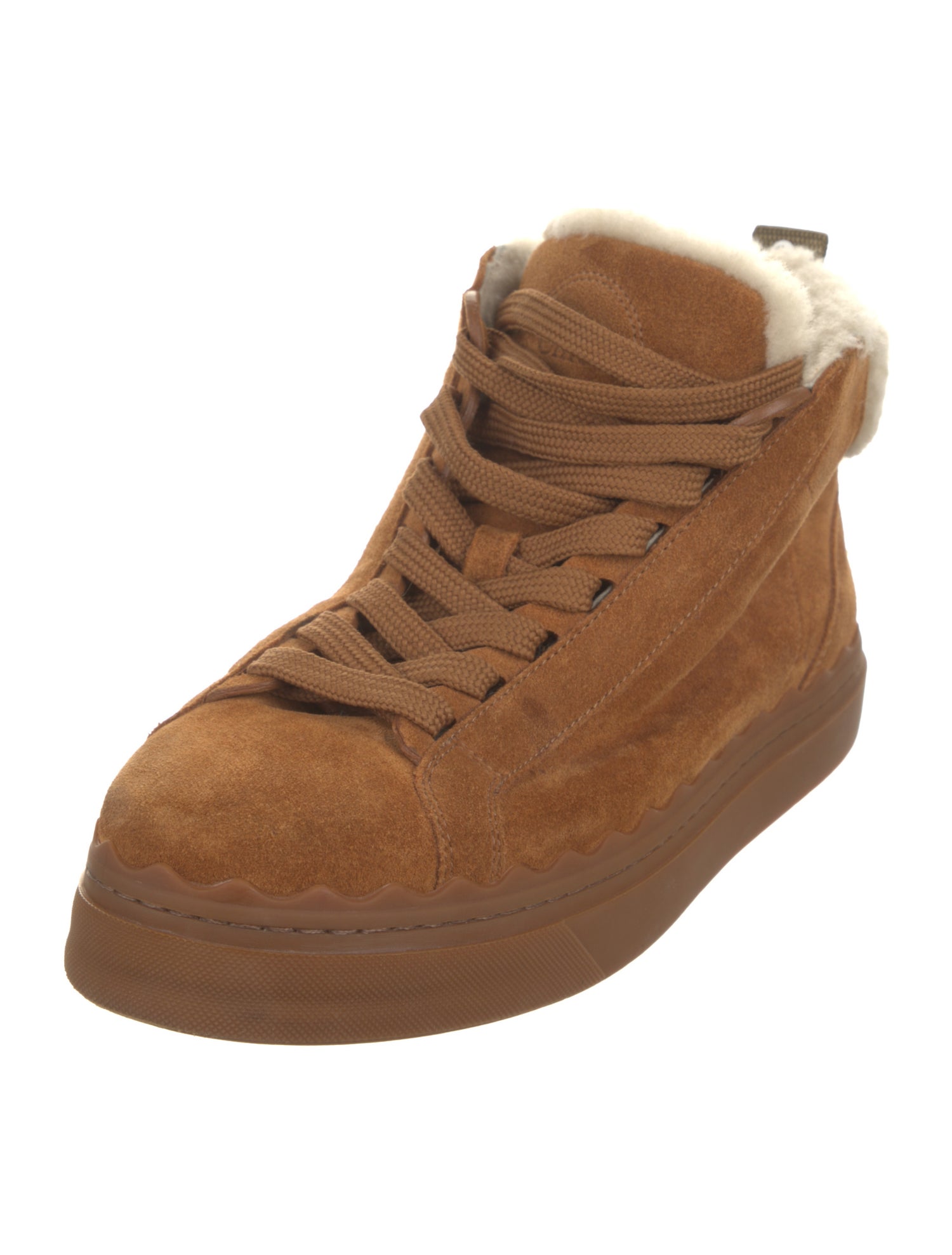 Chloé Suede Wedge Sneakers