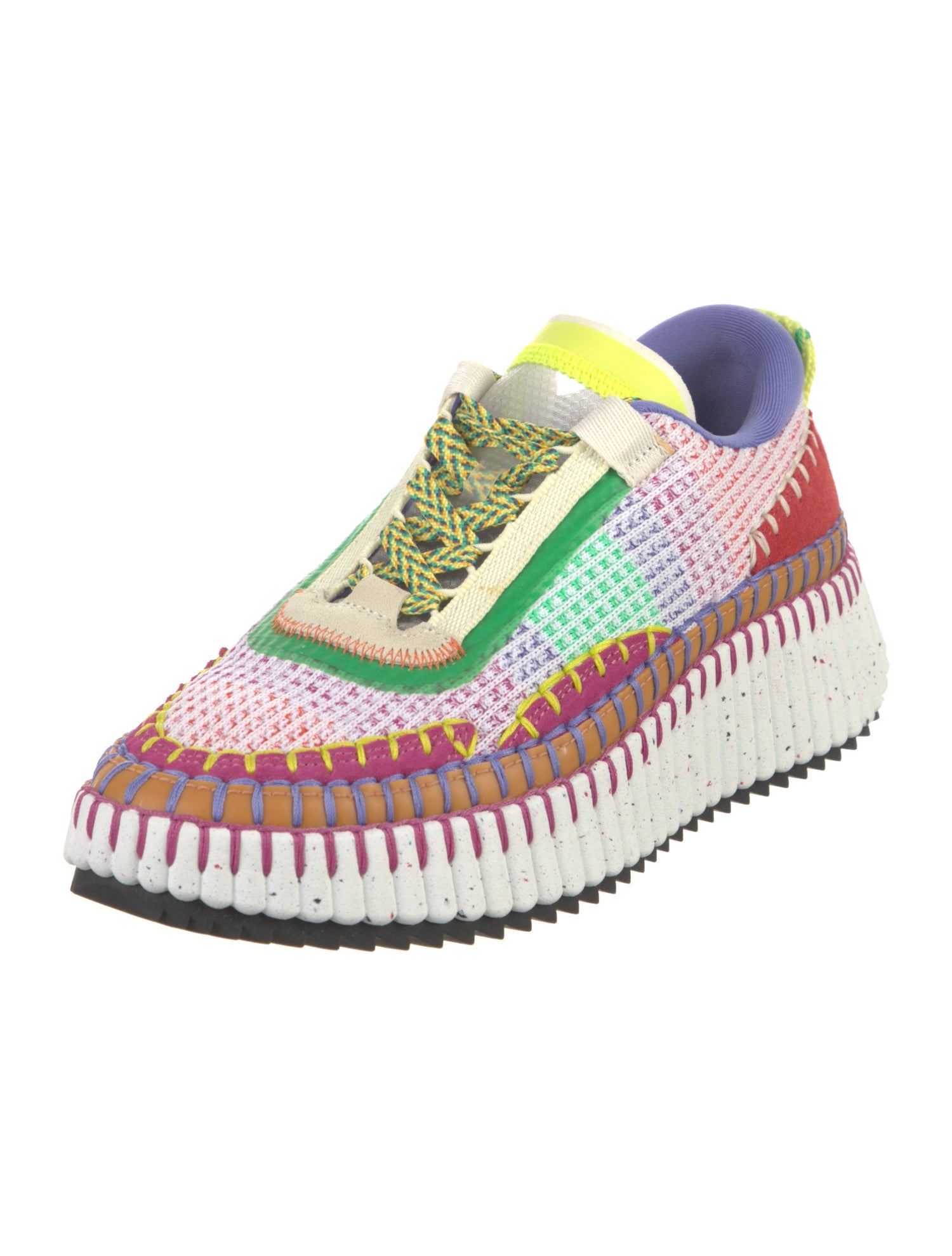 Chloé Plaid Print Sneakers