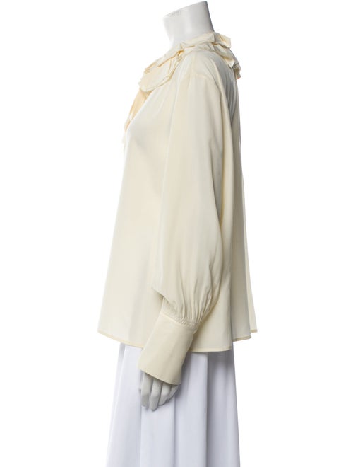 Chloé Silk Long Sleeve Button-Up Top