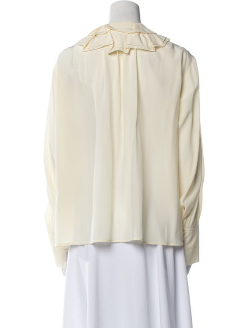 Chloé Silk Long Sleeve Button-Up Top