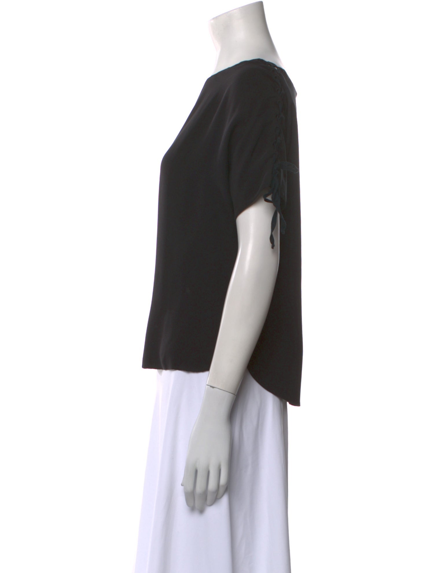 Chloé Silk Bateau Neckline T-Shirt