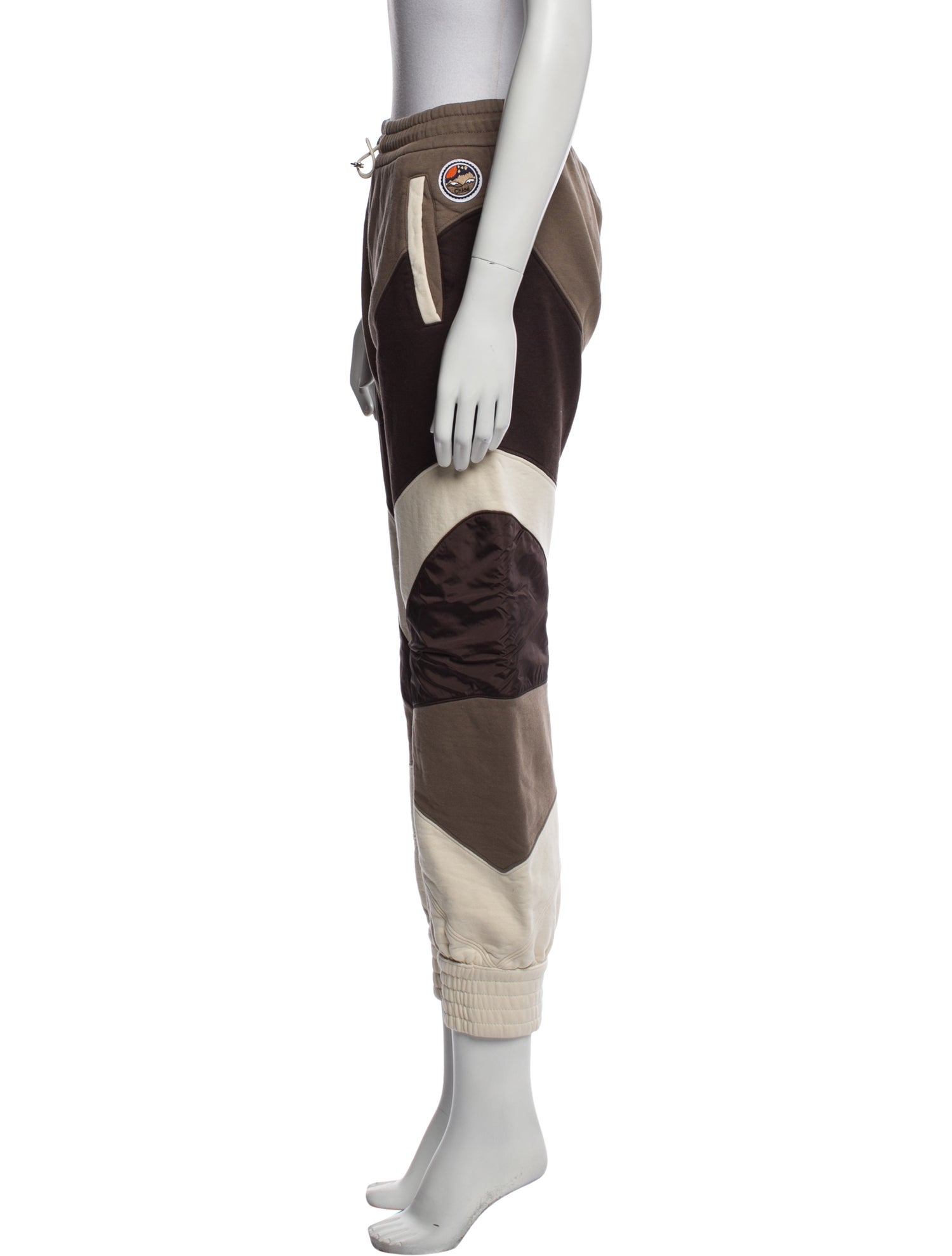 Chloé Colorblock Pattern Skinny Leg Pants