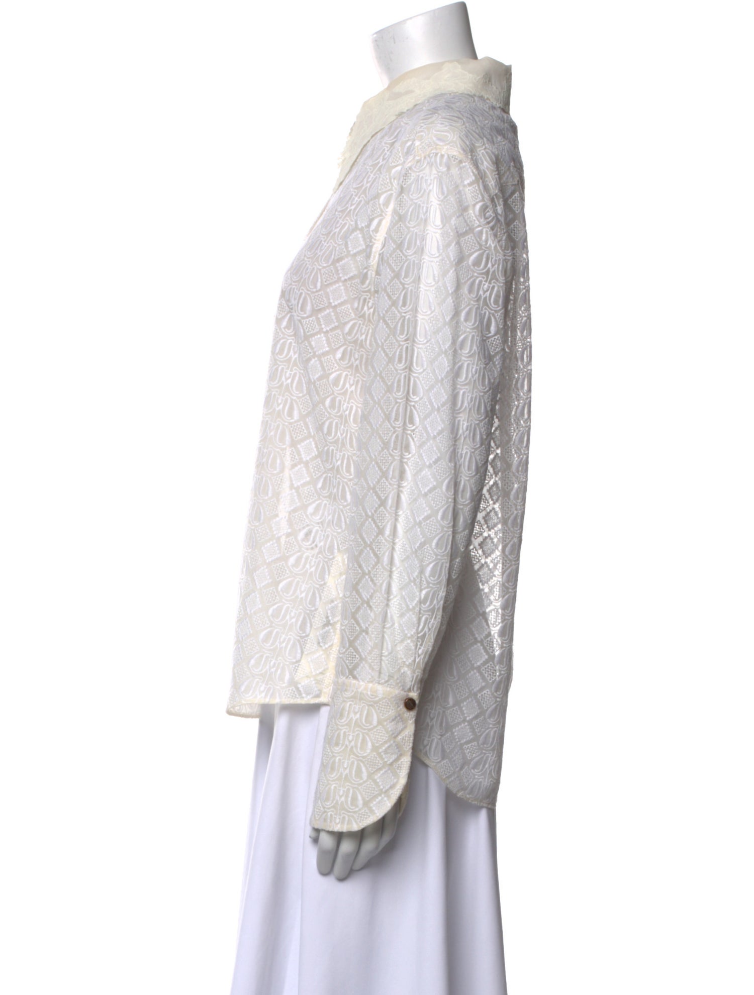 Chloé Silk Printed Button-Up Top