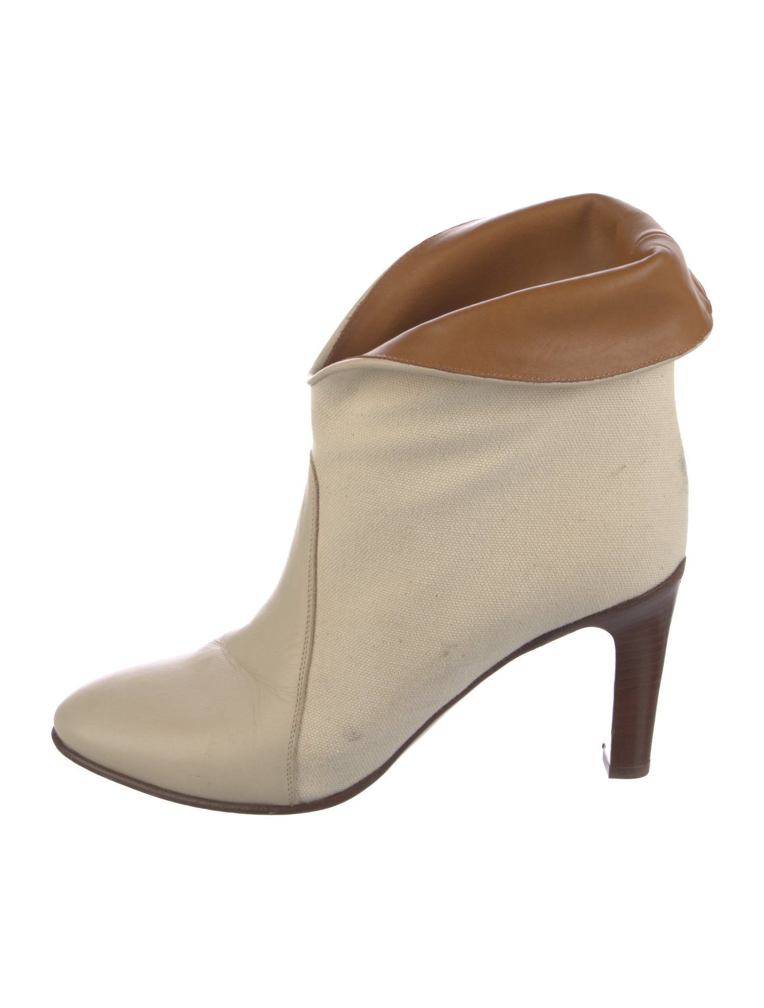 Chloé Leather Colorblock Pattern Boots