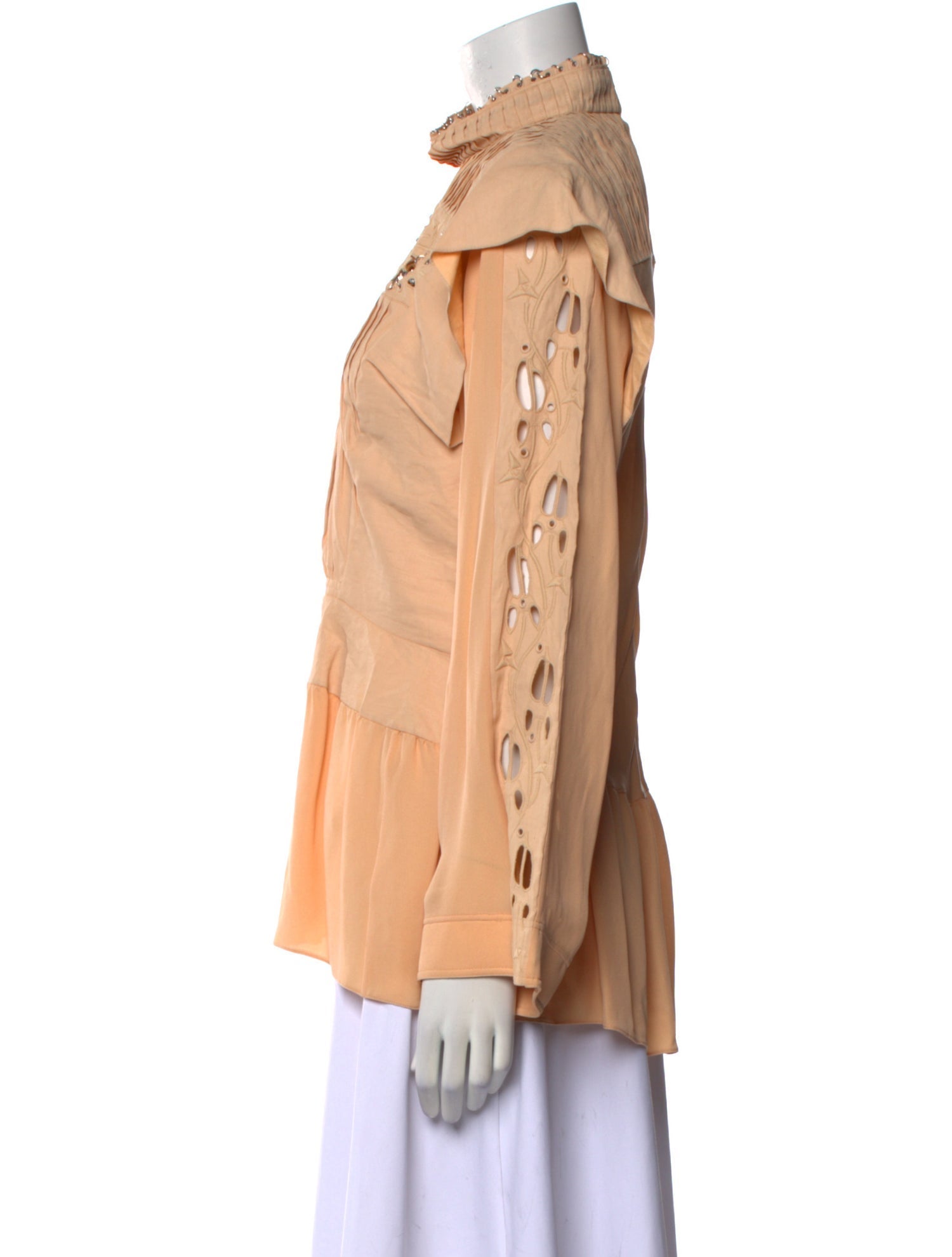 Chloé Mock Neck Long Sleeve Blouse