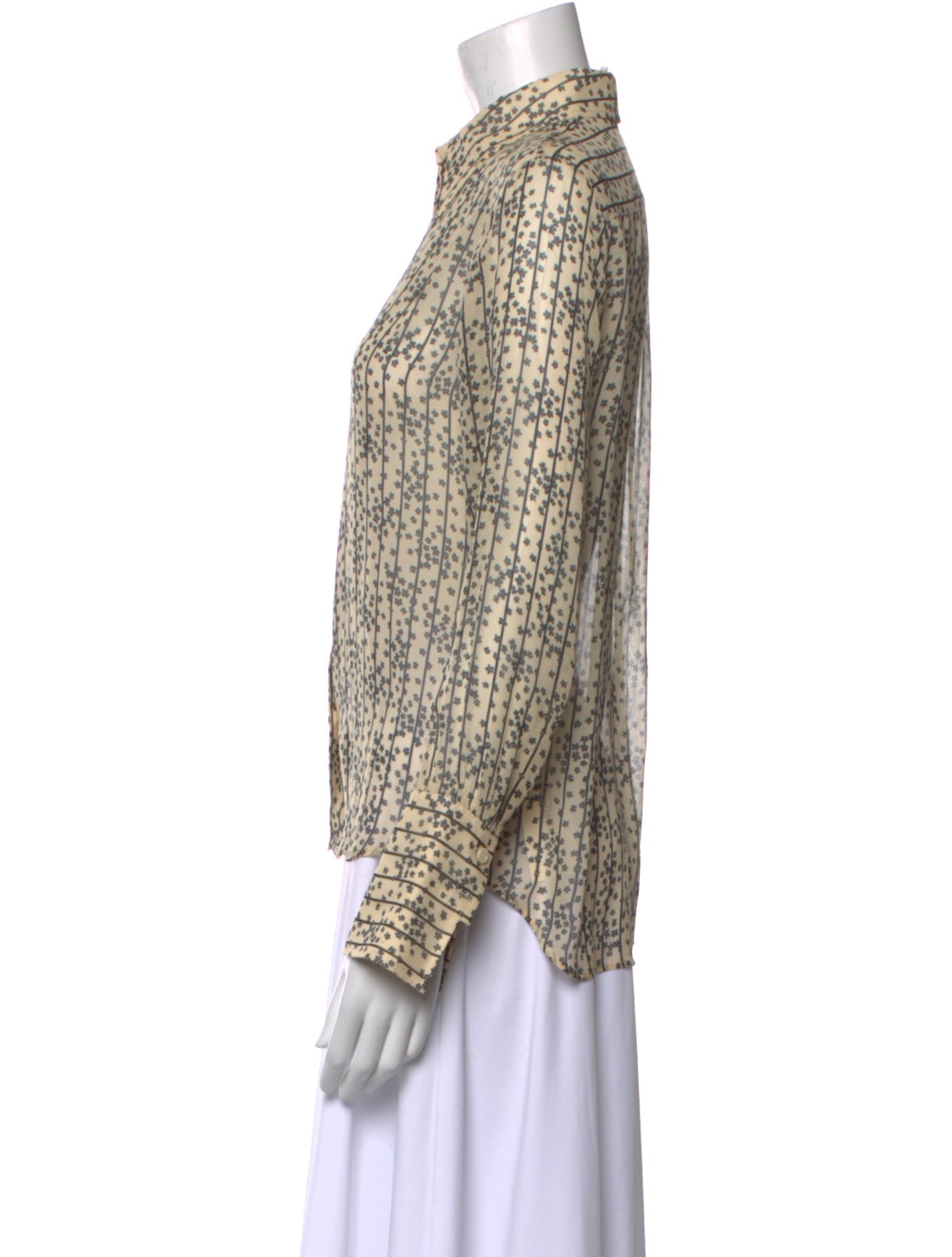 Chloé Silk Printed Button-Up Top