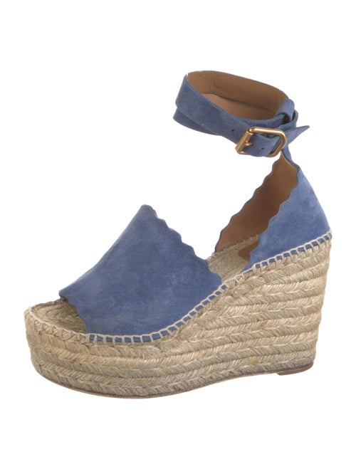 Chloé Suede Scalloped Accent Pumps