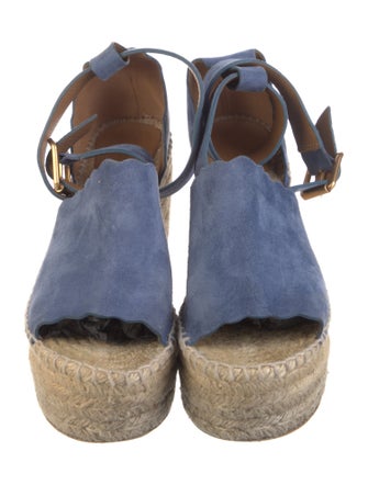 Chloé Suede Scalloped Accent Pumps