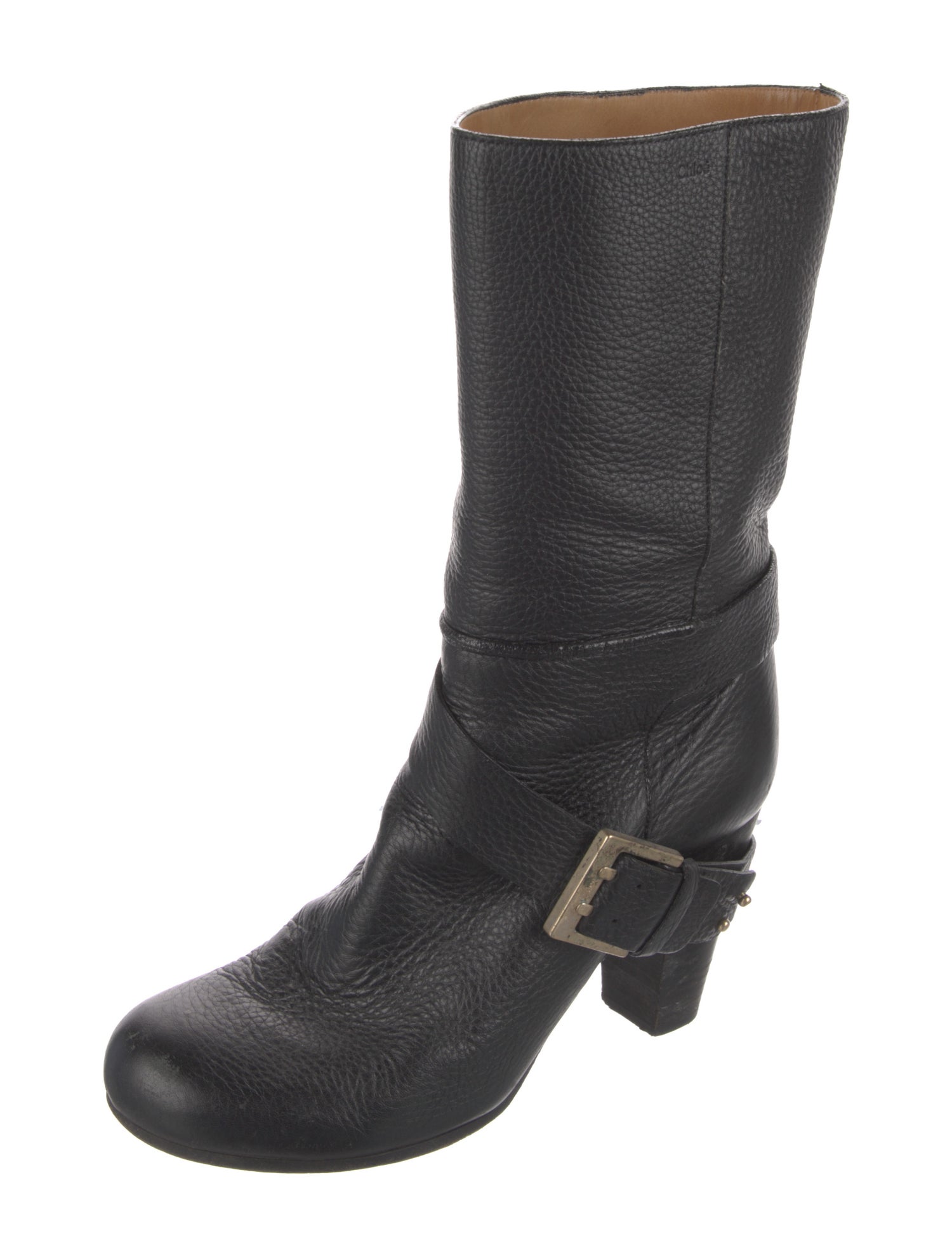Chloé Leather Moto Boots
