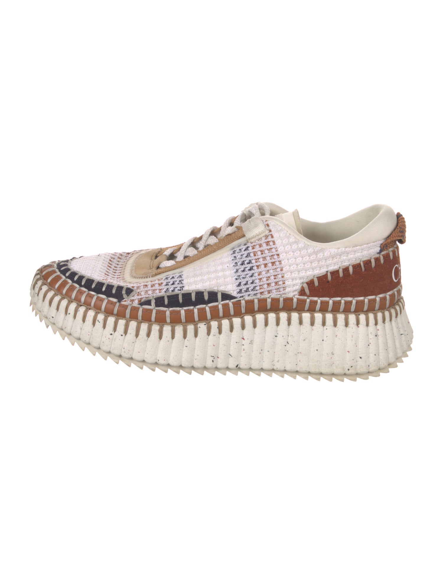 Chloé Colorblock Pattern Espadrille Sneakers