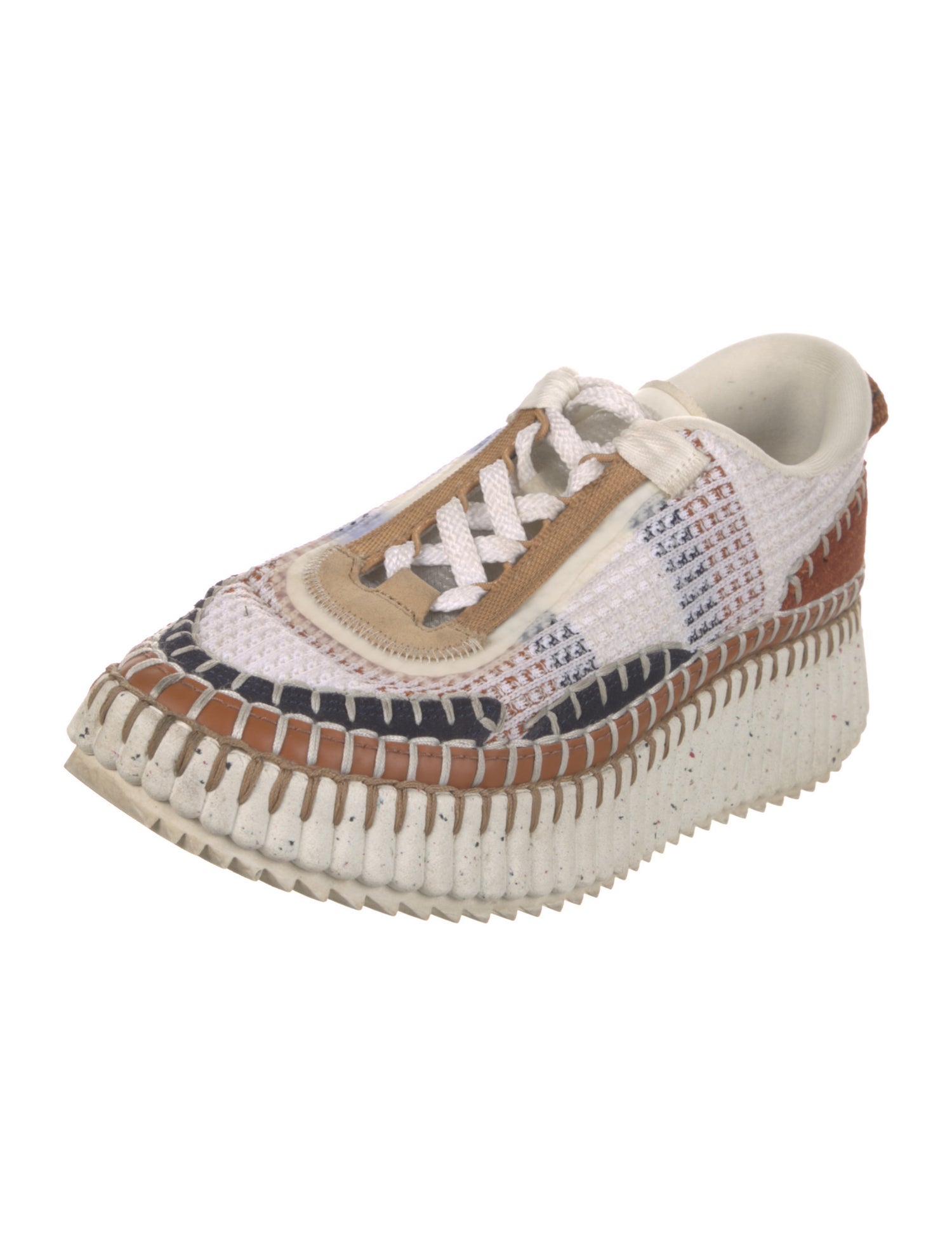 Chloé Colorblock Pattern Espadrille Sneakers