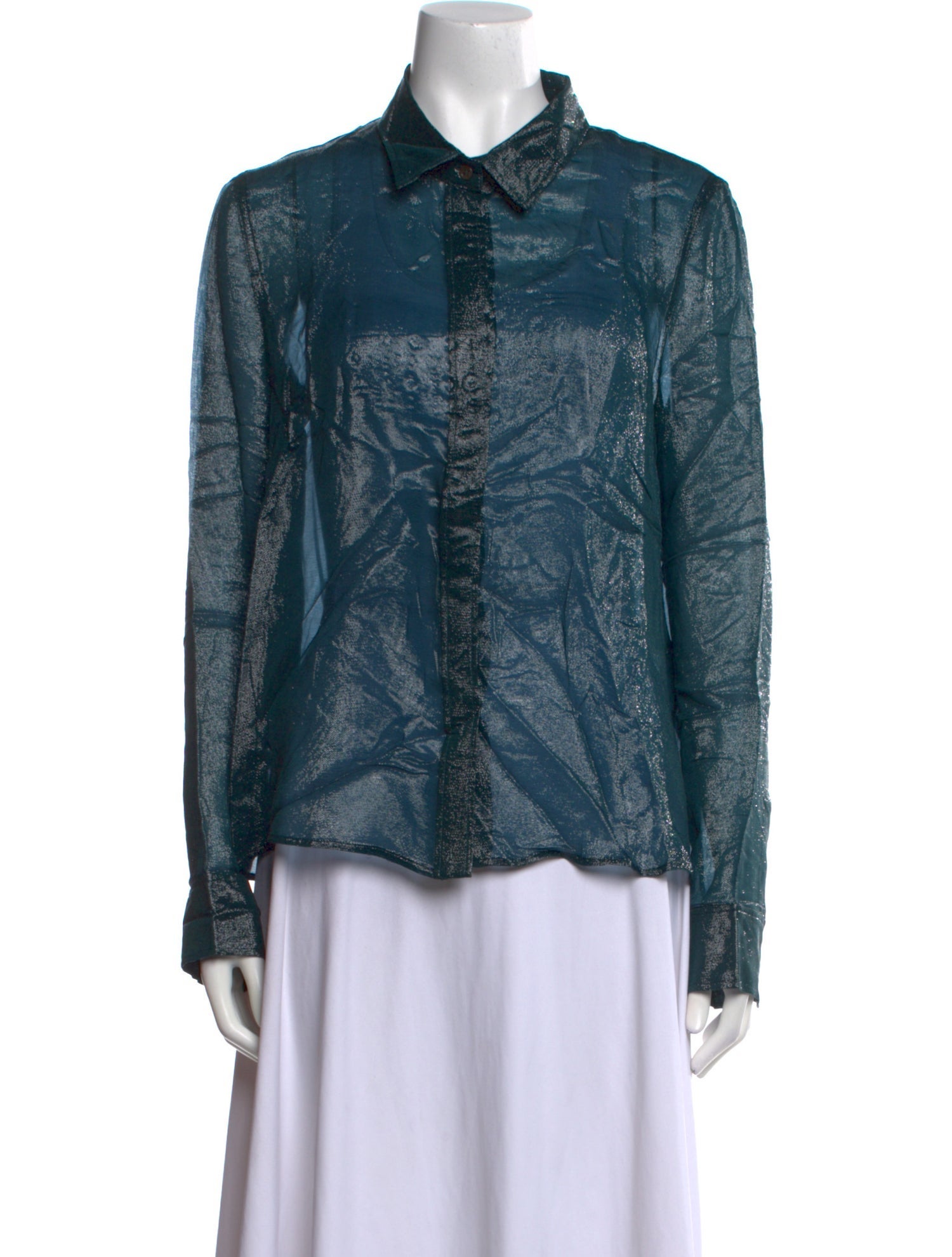 Chloé Silk Long Sleeve Button-Up Top w/ Tags