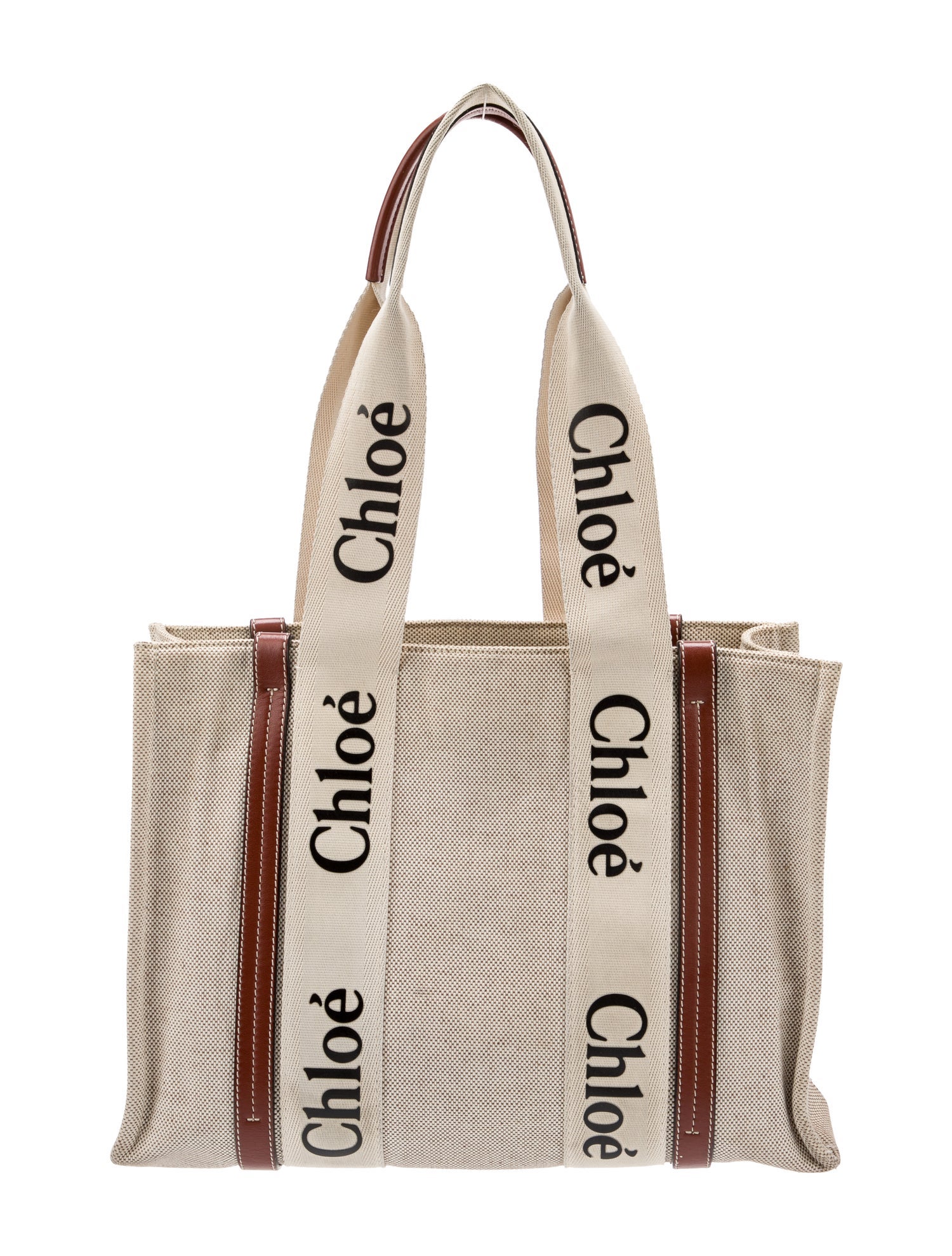 Chloé Canvas WOODY TOTE BAG