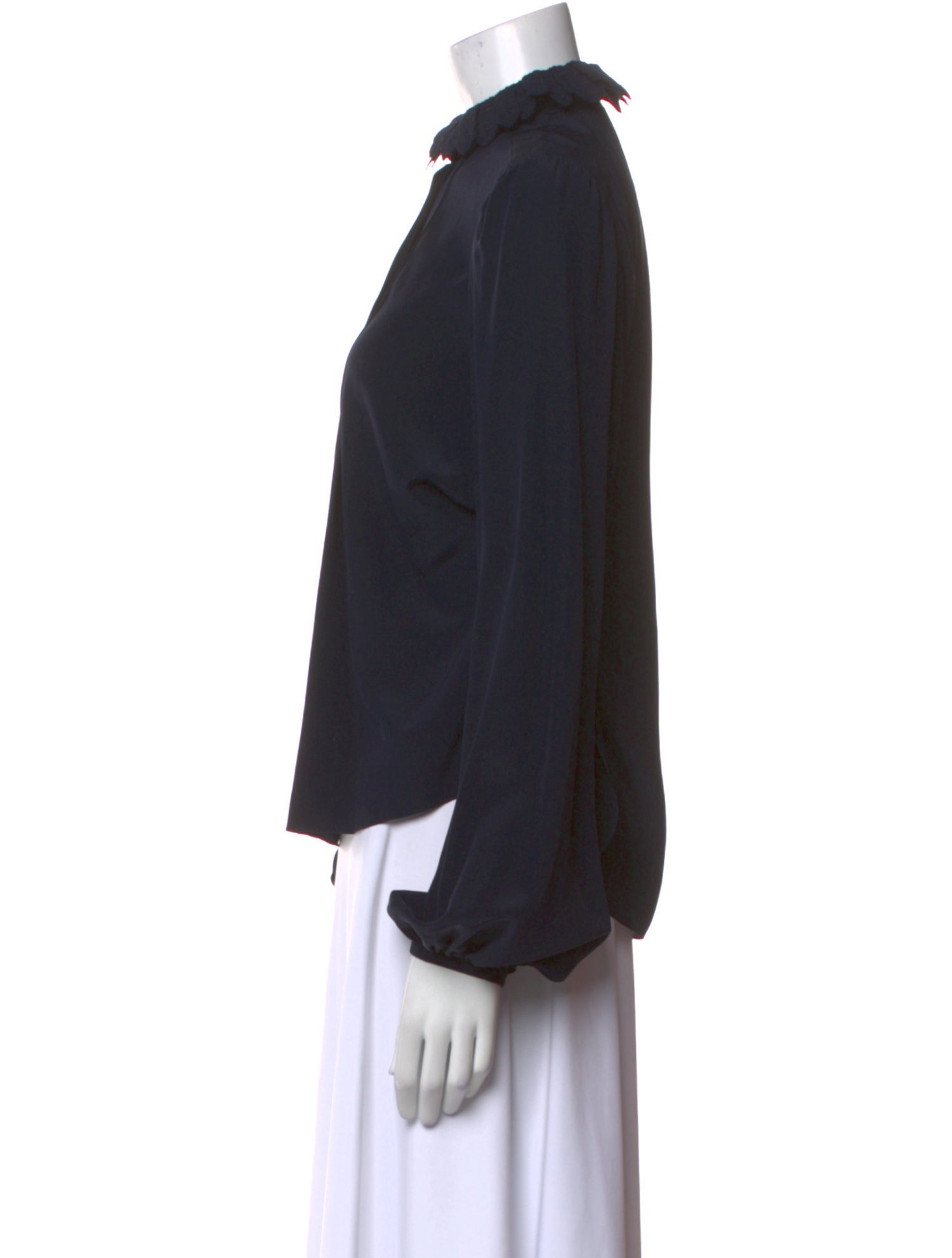 Chloé Silk Mock Neck Blouse