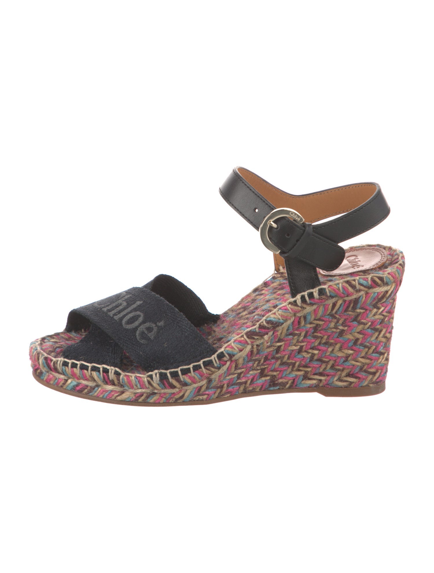 Chloé Leather Graphic Print Espadrilles