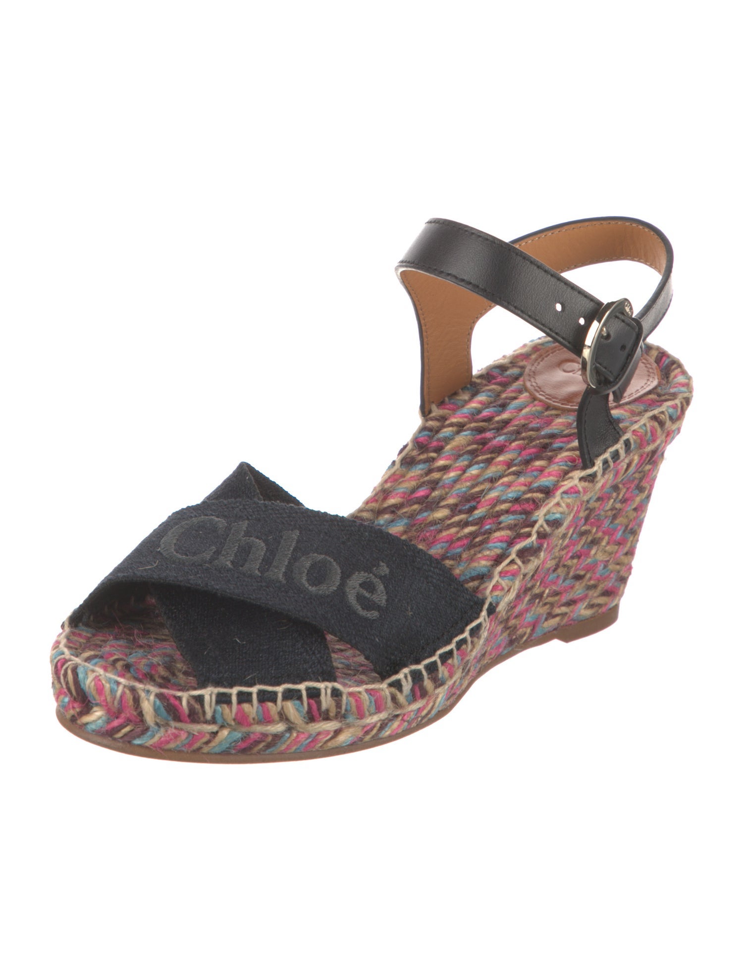Chloé Leather Graphic Print Espadrilles