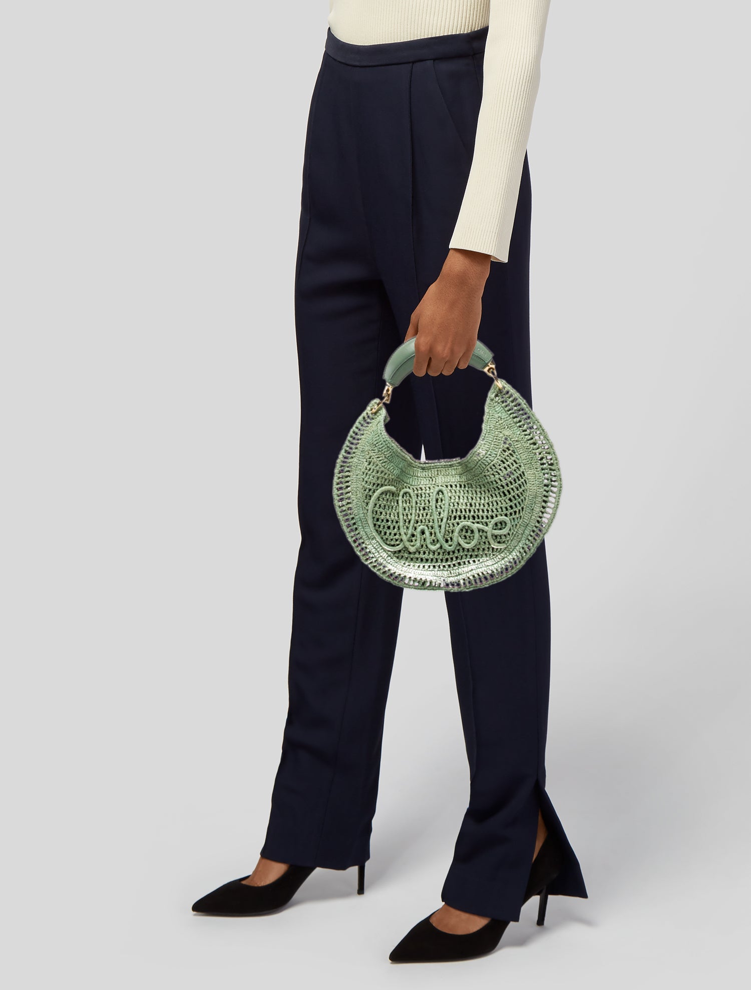 Chloé Raffia Summer Banana Hobo Bag w/ Tags