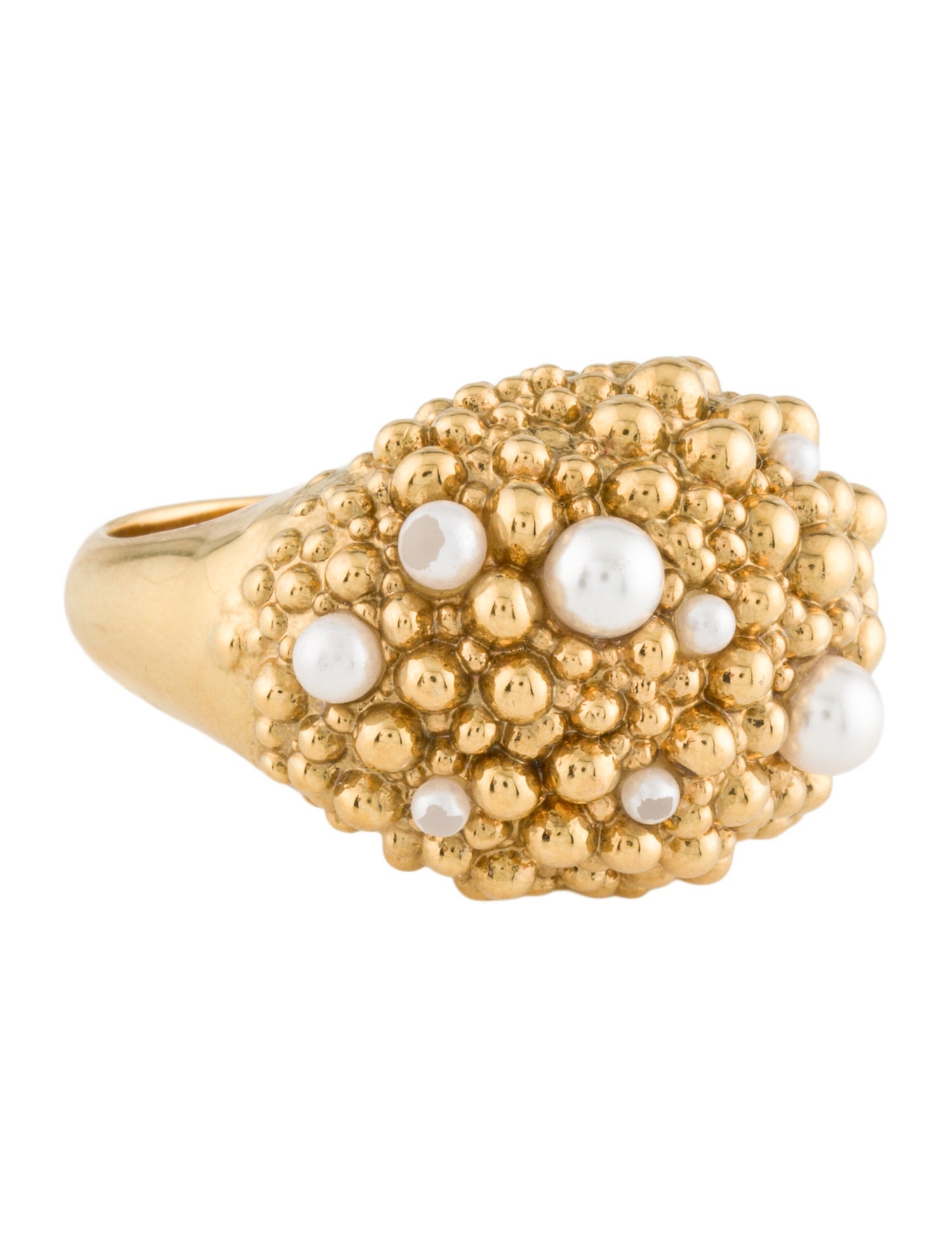 Chloé Faux Pearl Cocktail Ring
