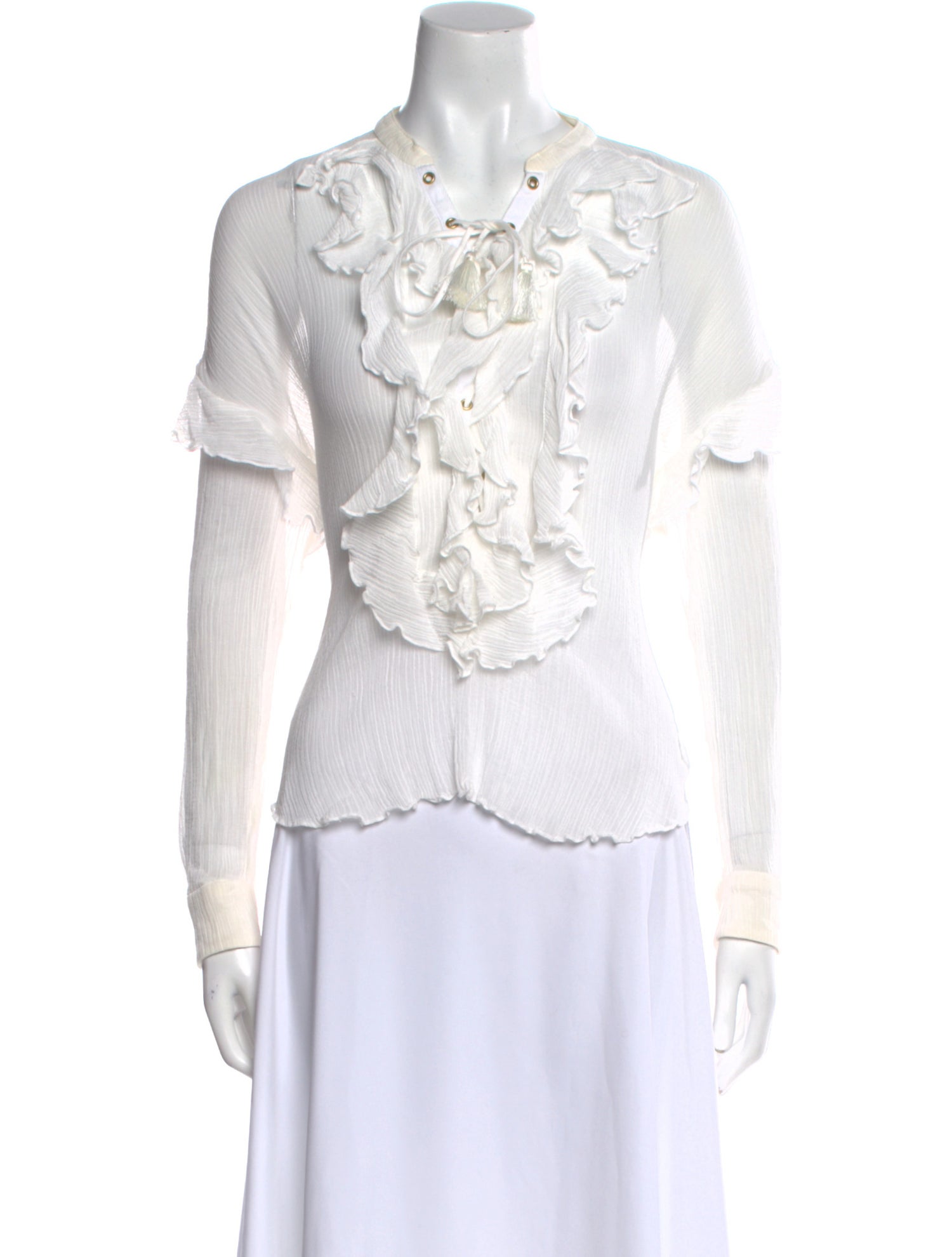 Chloé V-Neck Long Sleeve Blouse