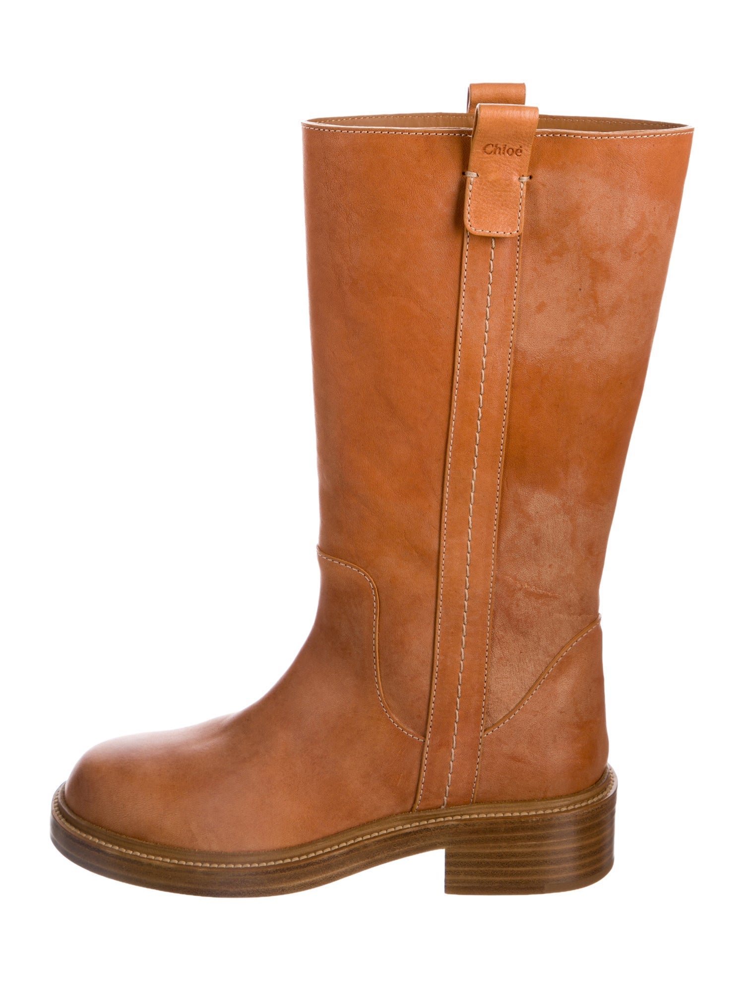 Chloé Leather Moto Boots