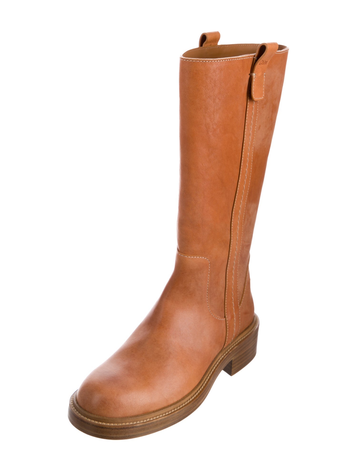 Chloé Leather Moto Boots