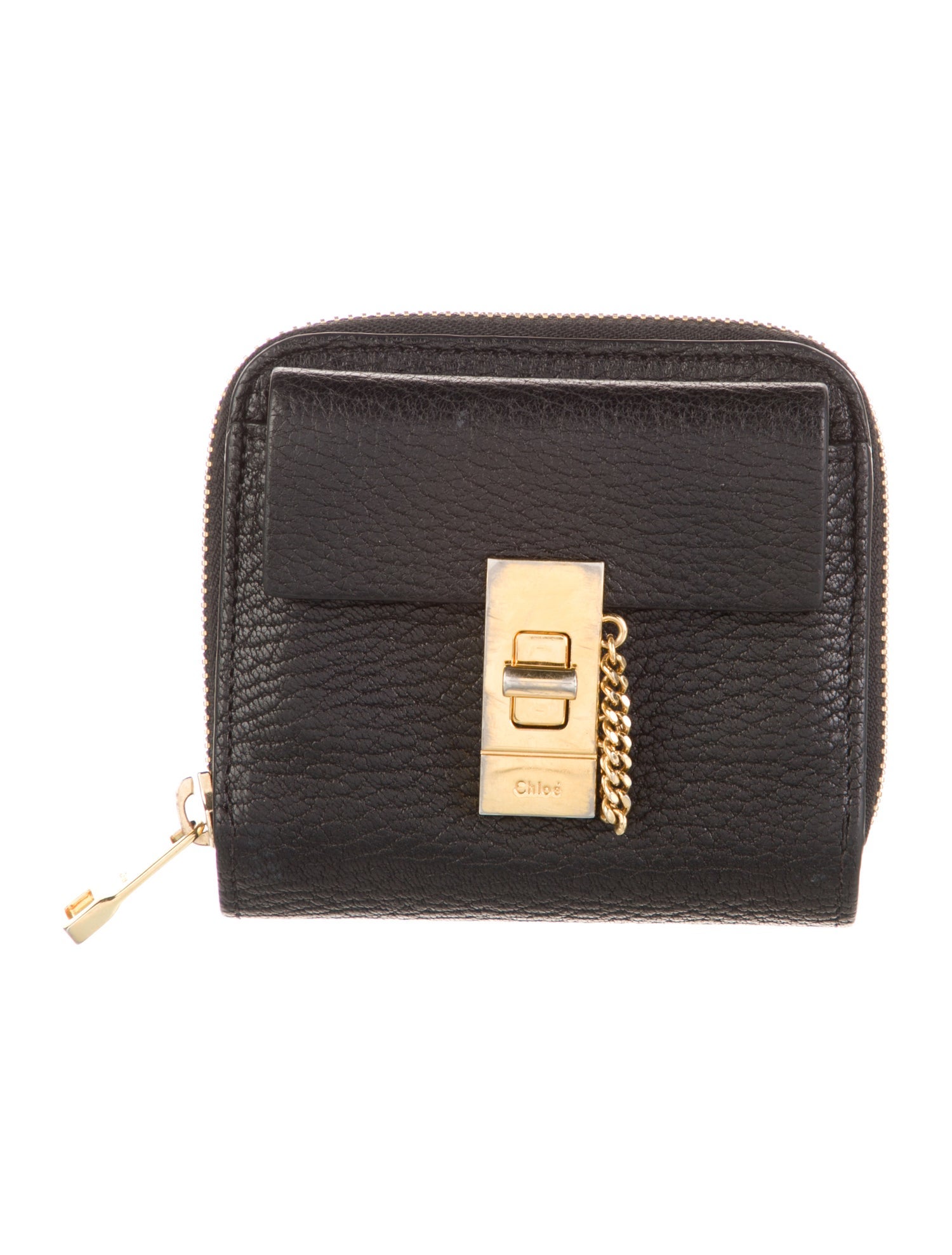 Chloé Drew Zipped Wallet Leather Compact Wallet