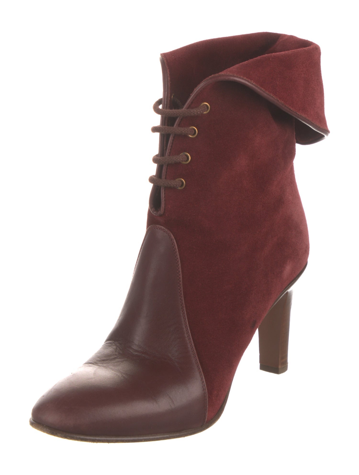 Chloé Suede Lace-Up Boots