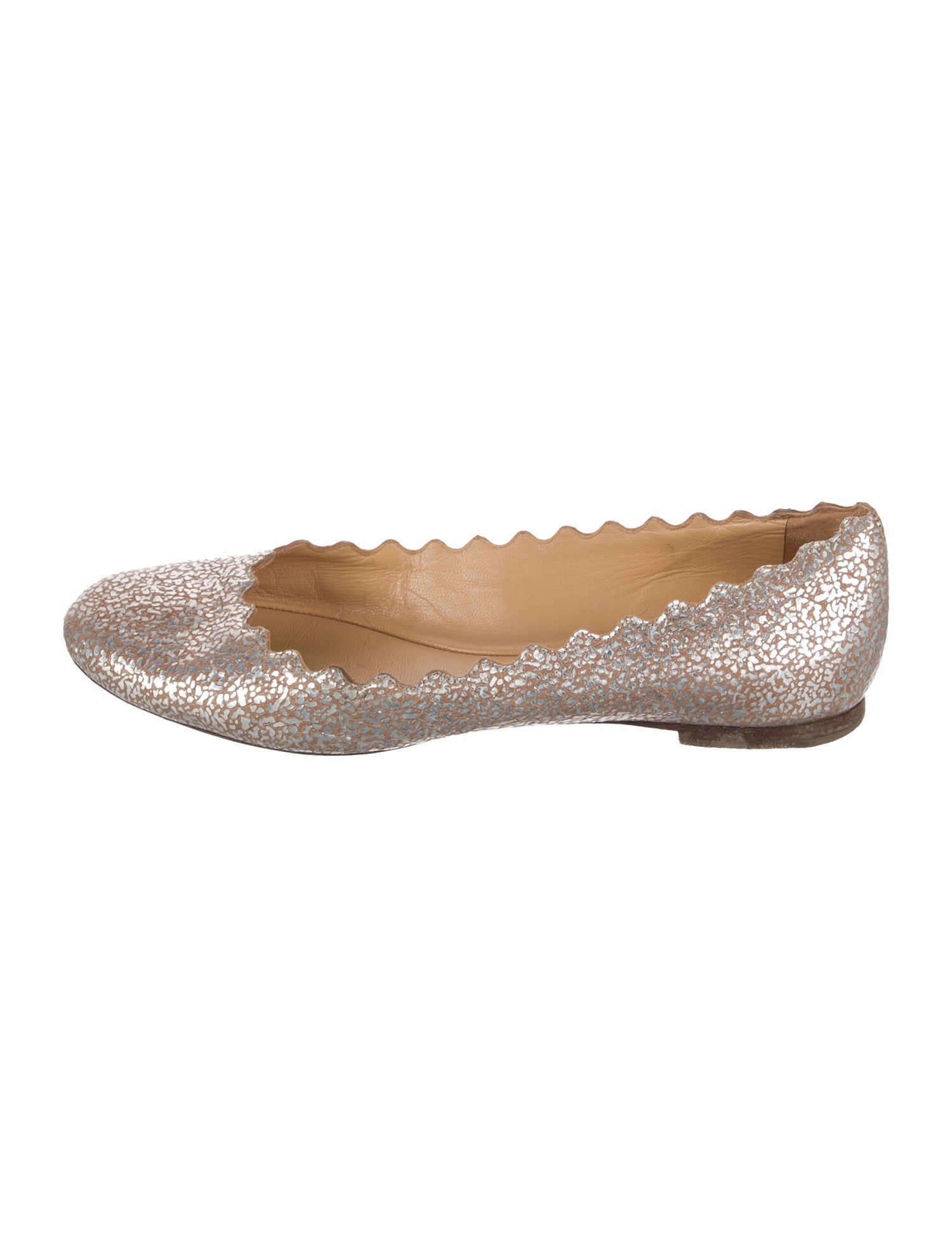 Chloé Leather Polka Dot Print Ballet Flats