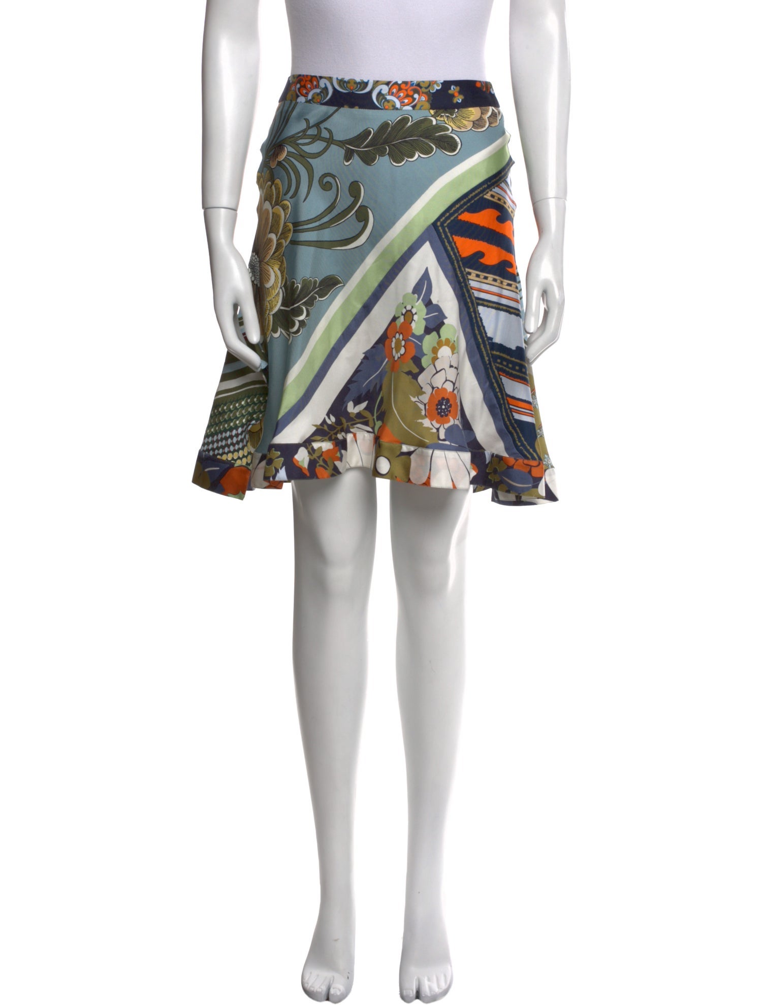 Chloé Silk Knee-Length Skirt