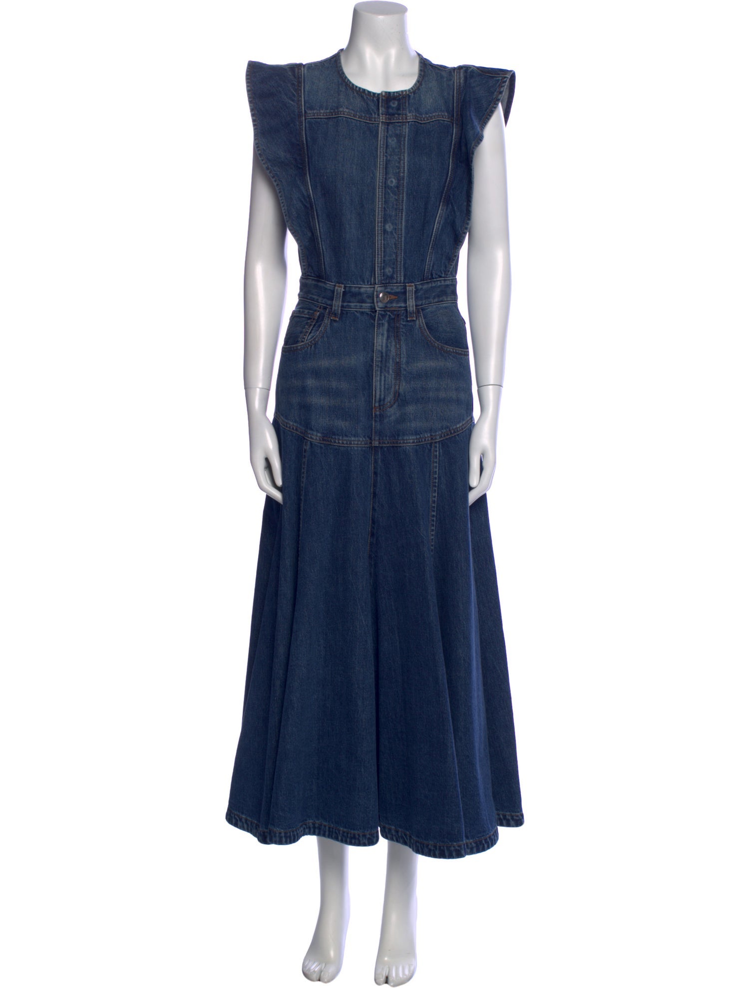 Chloé Crew Neck Long Dress