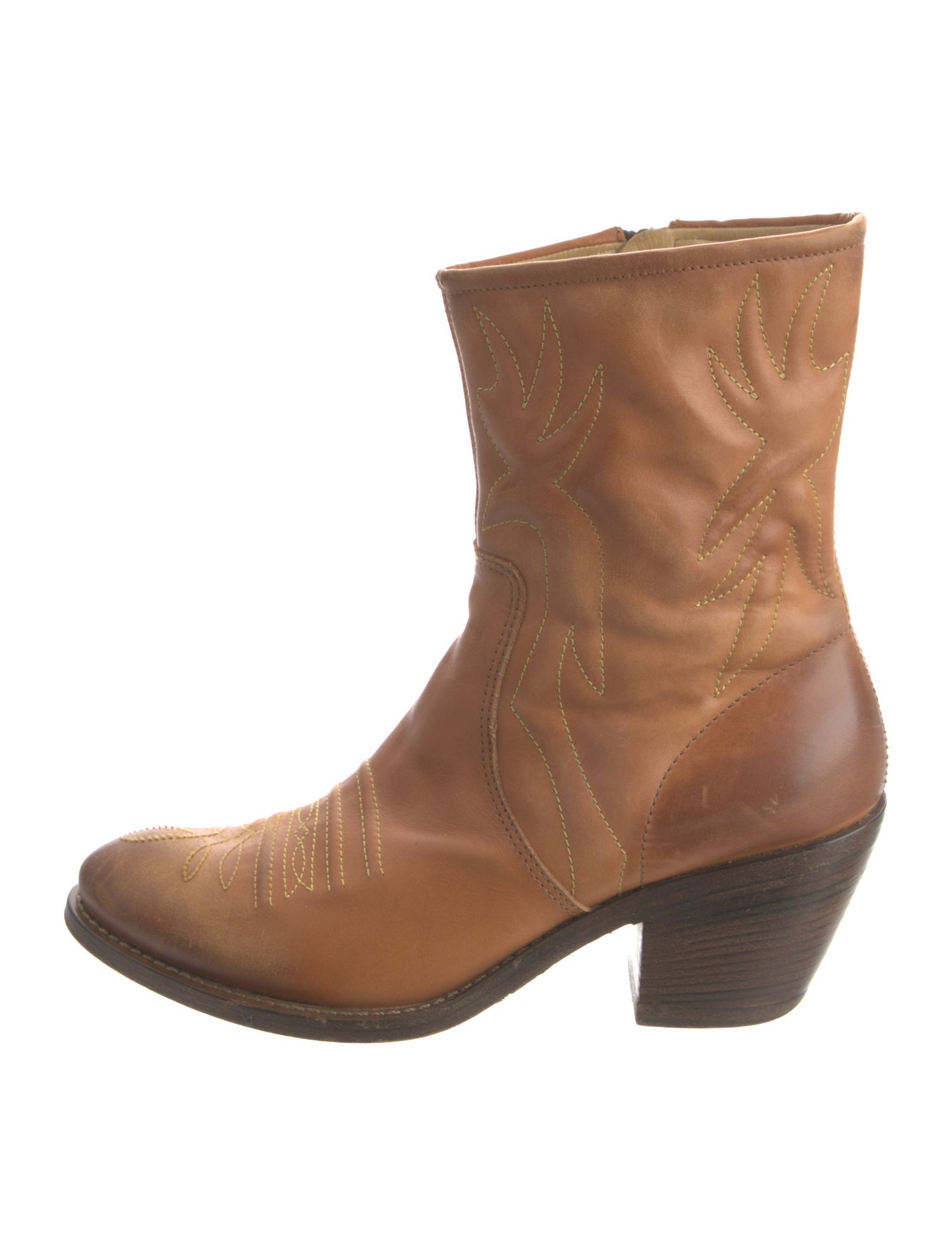 Chloé Leather Western Boots