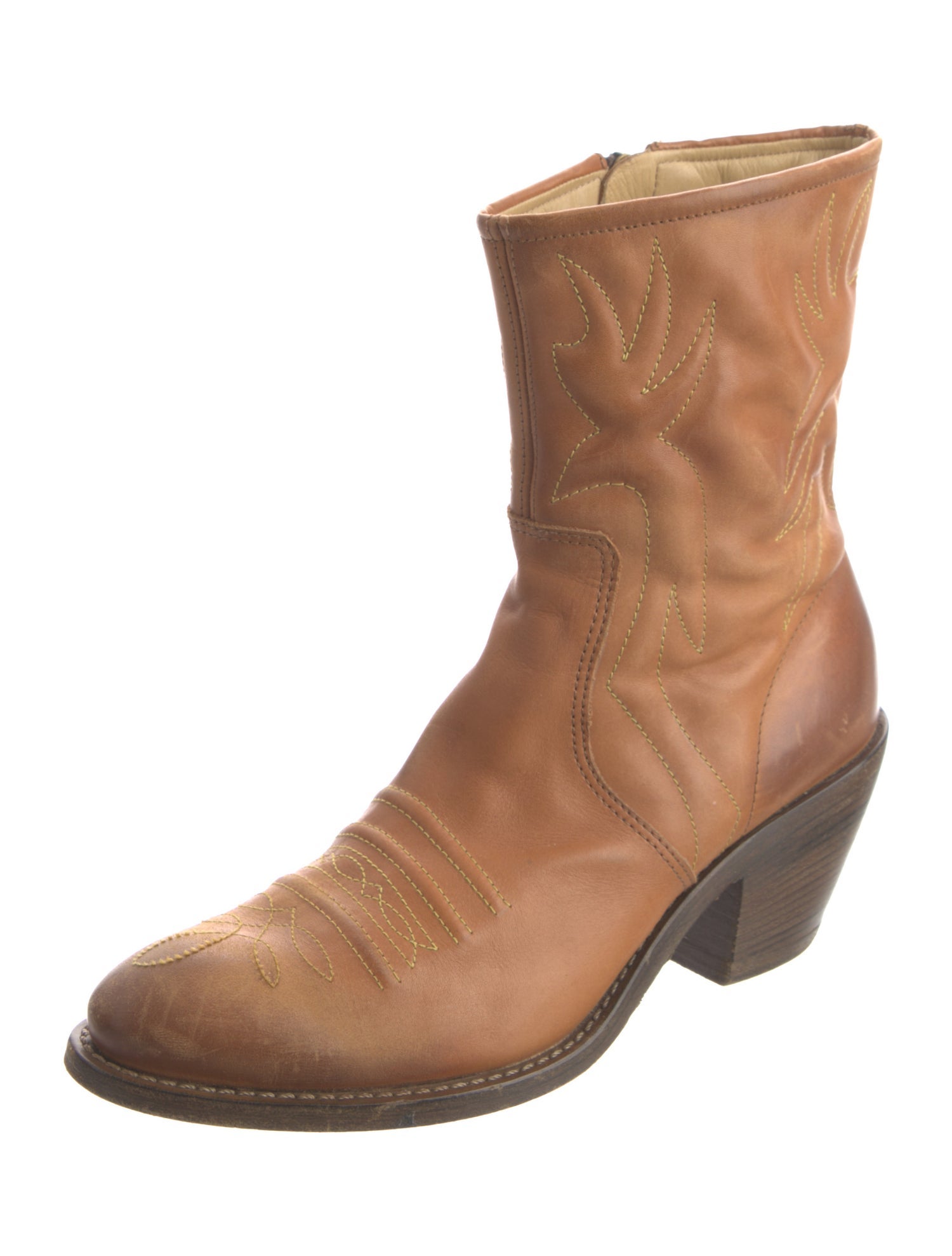 Chloé Leather Western Boots