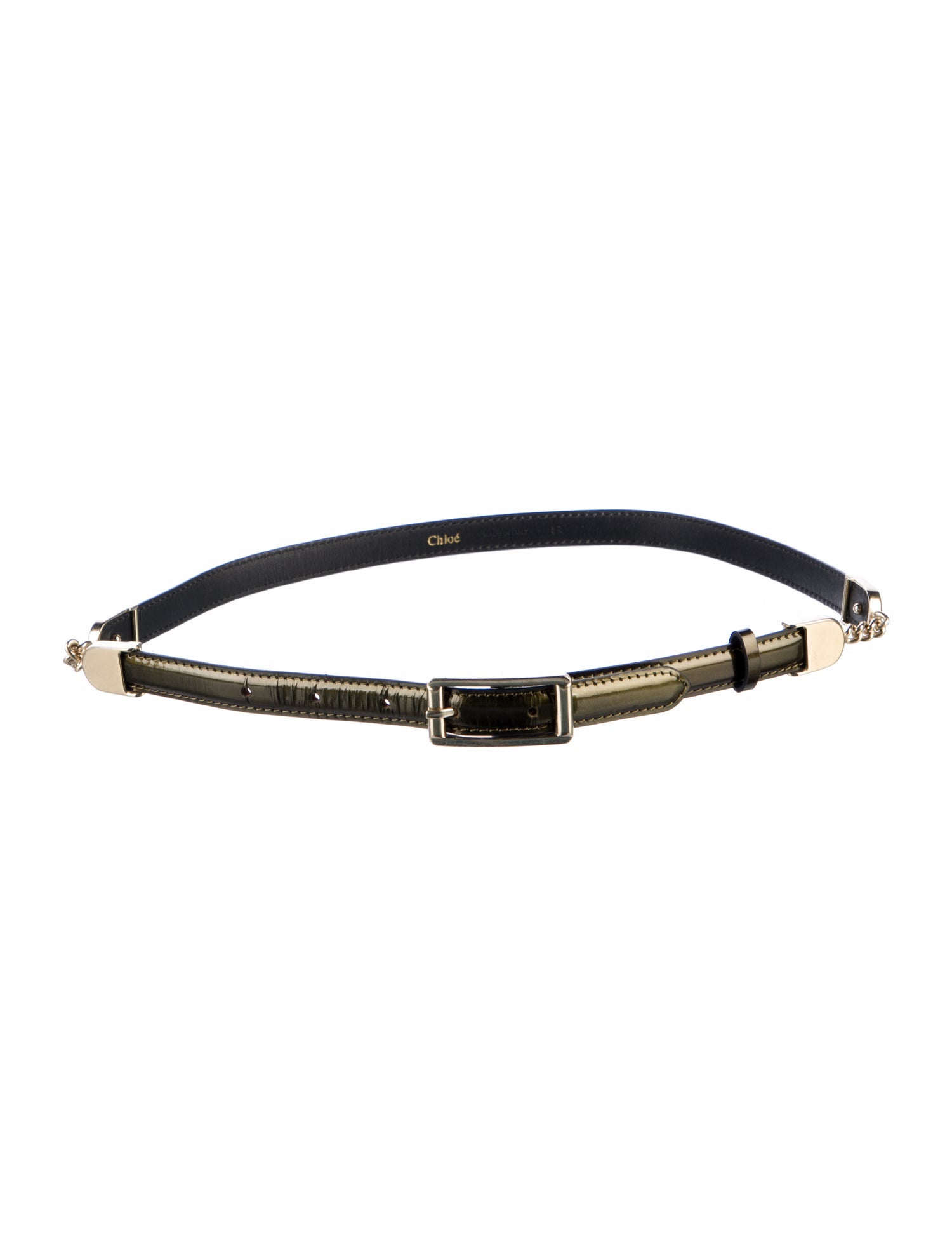 Chloé Skinny Patent Leather Waist Belt