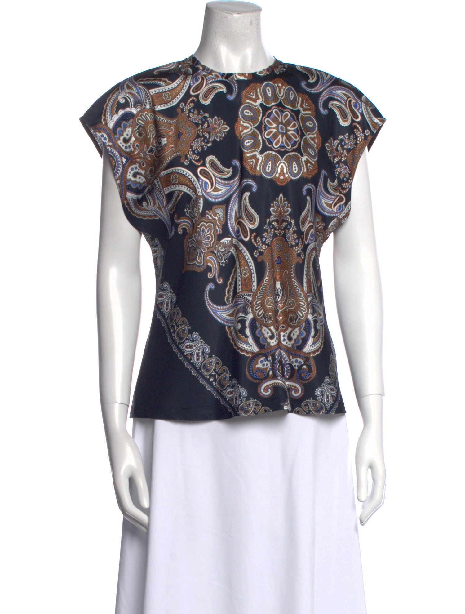 Chloé Lace Pattern Crew Neck Blouse