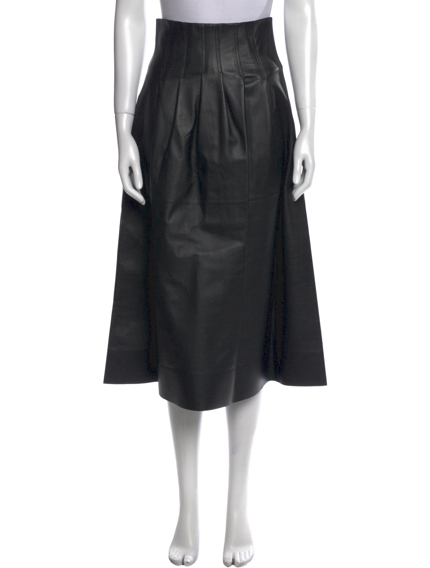 Chloé Lamb Leather Midi Length Skirt