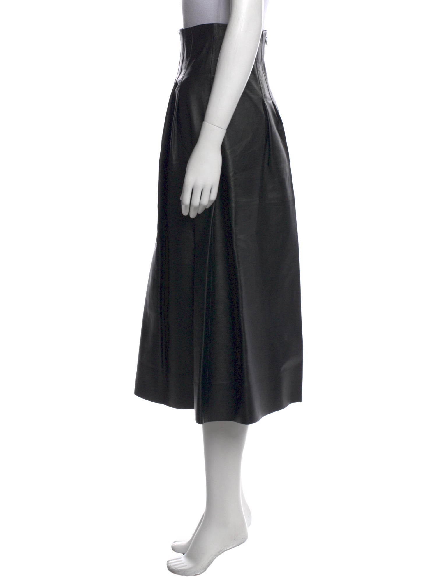 Chloé Lamb Leather Midi Length Skirt