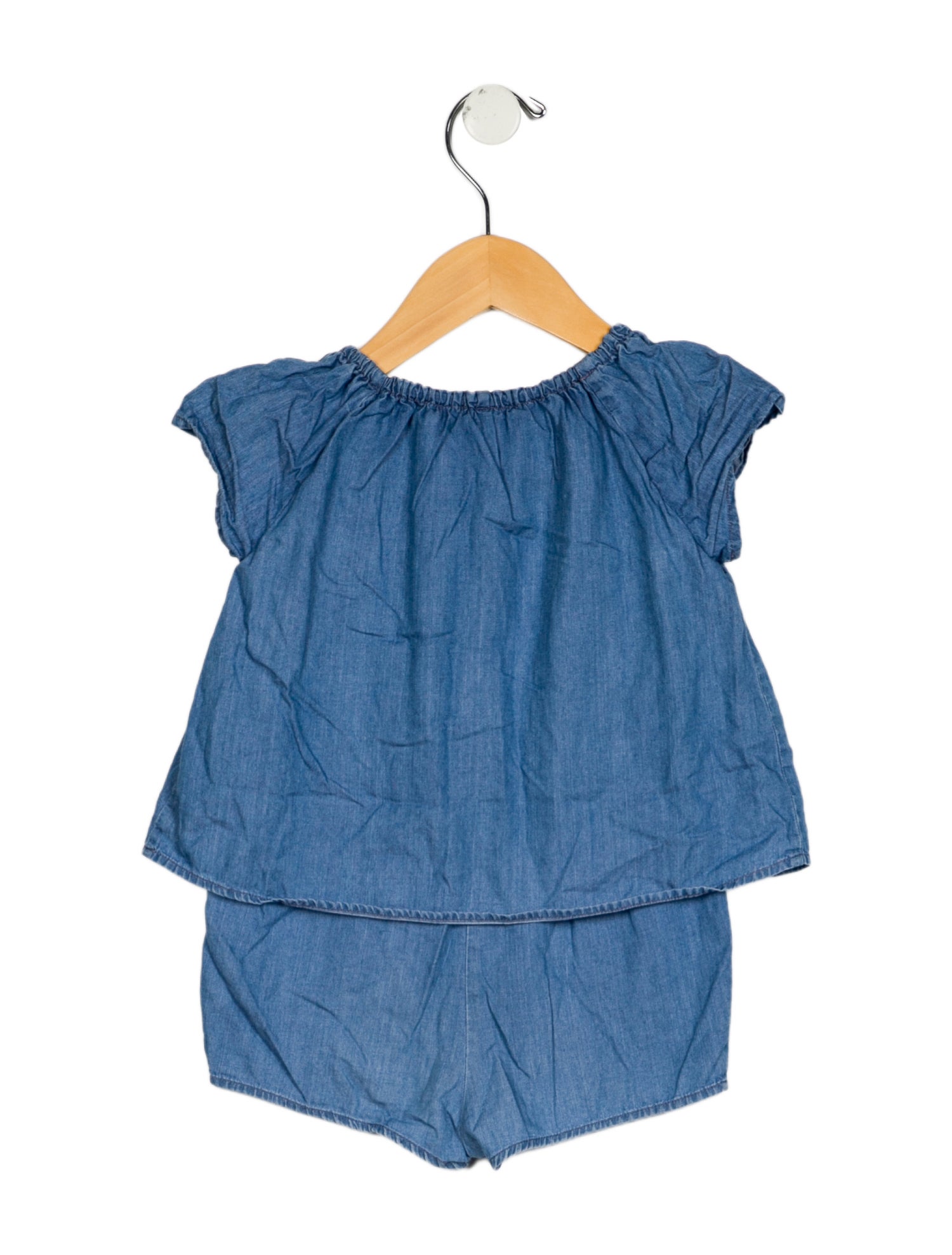 Chloé Toddler Girls' Denim Romper