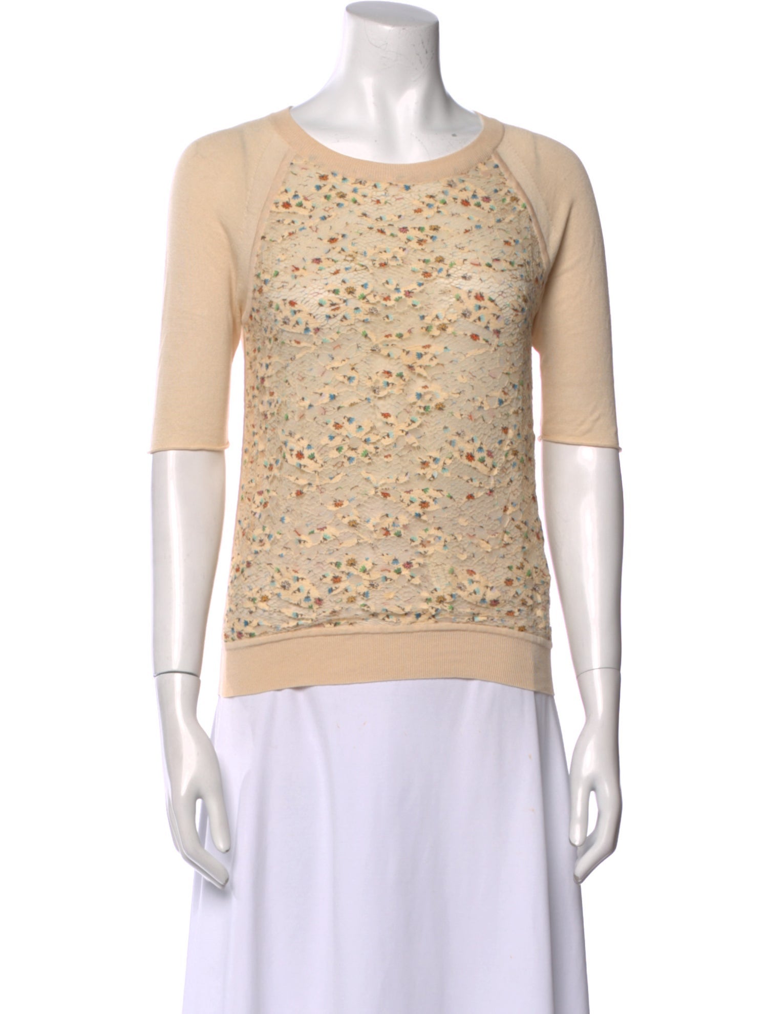 Chloé Printed Scoop Neck Top