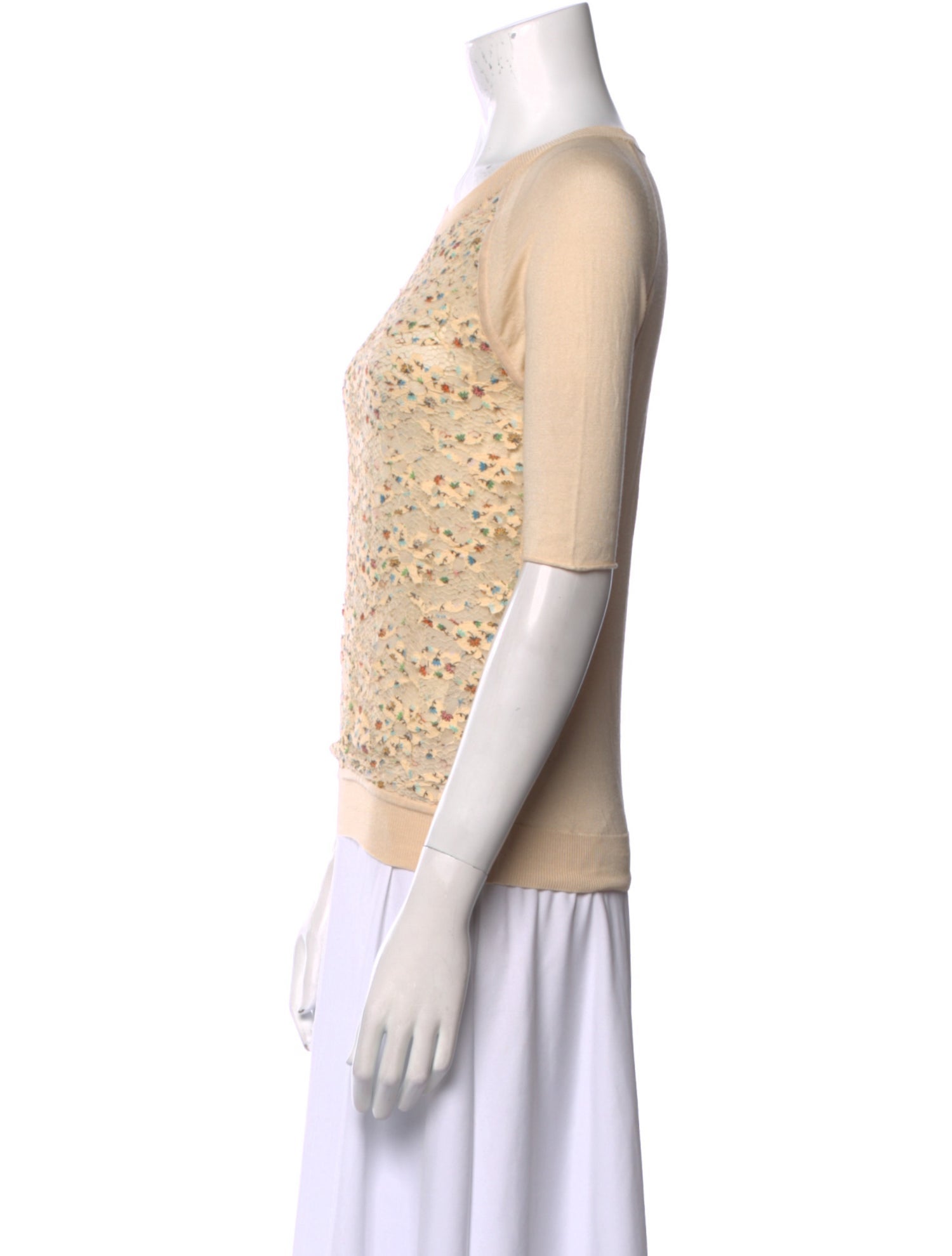 Chloé Printed Scoop Neck Top