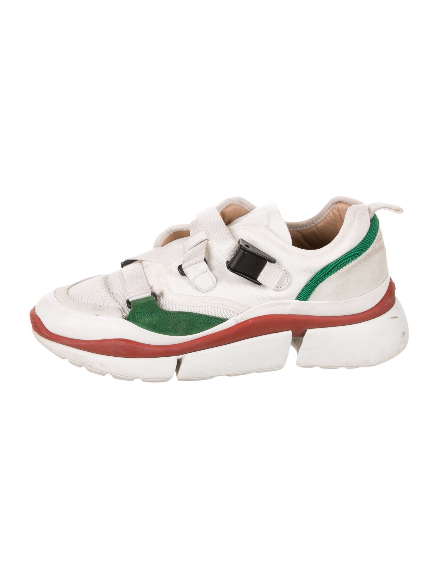 Chloé Canvas Colorblock Pattern Sneakers