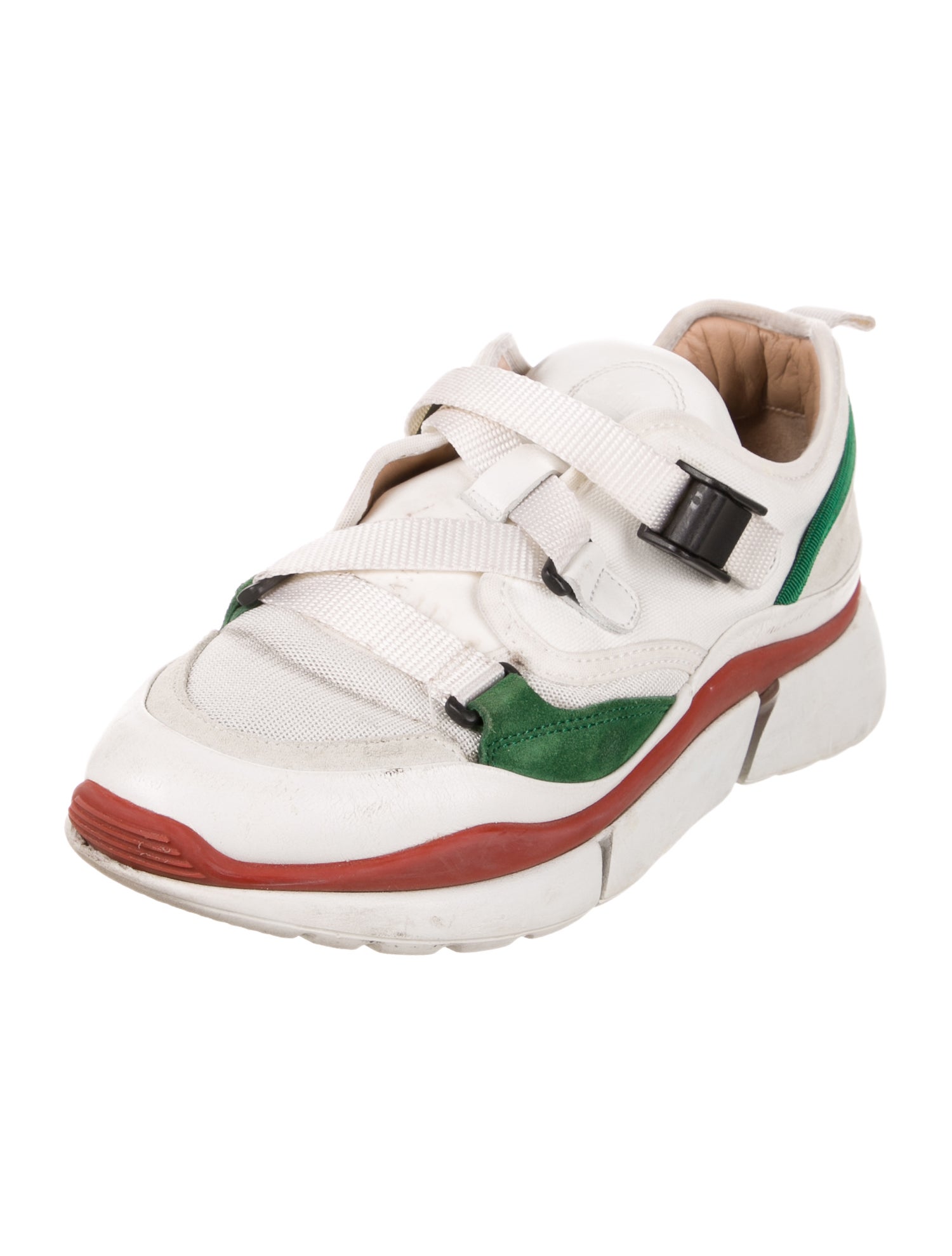 Chloé Canvas Colorblock Pattern Sneakers