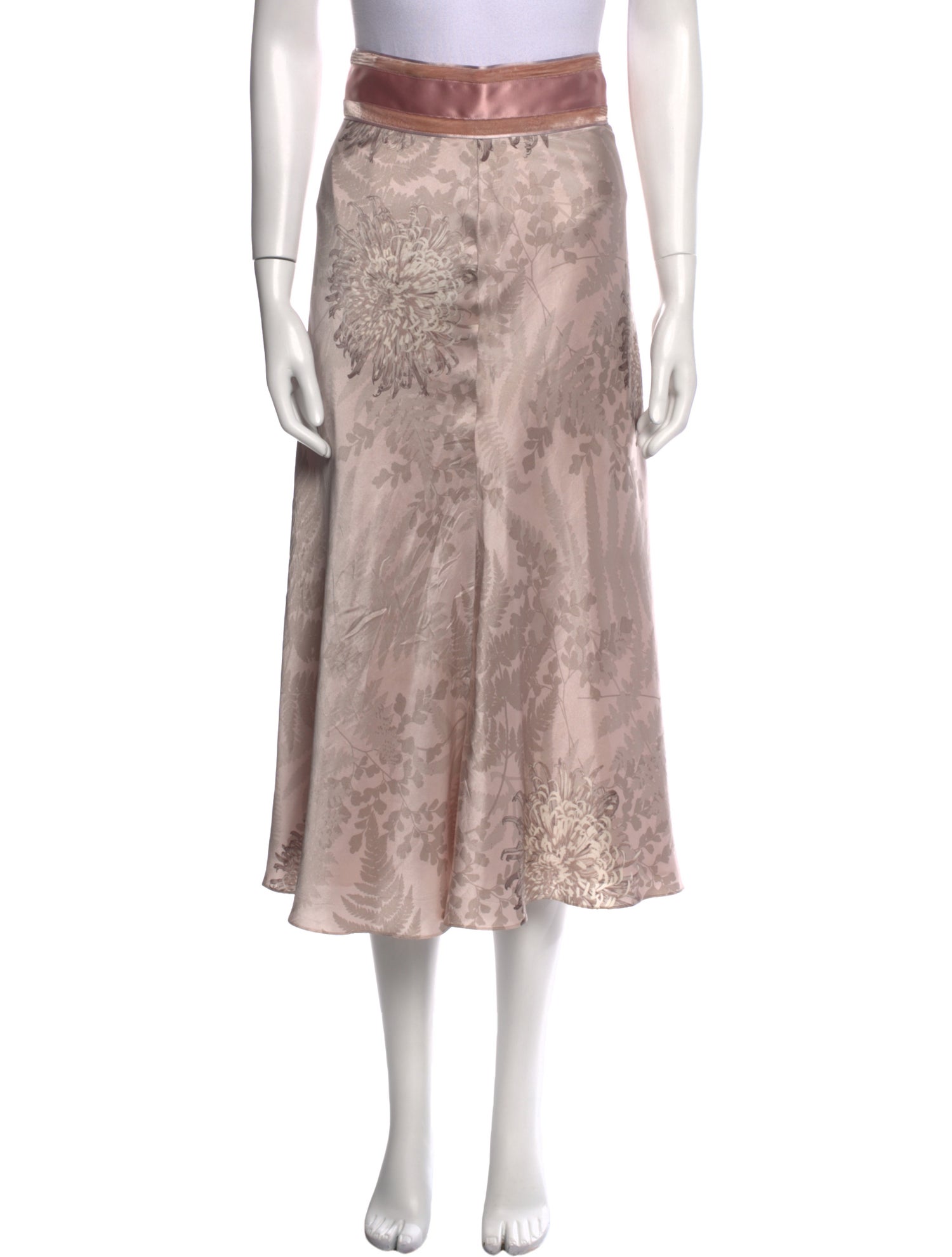 Chloé Silk Midi Length Skirt