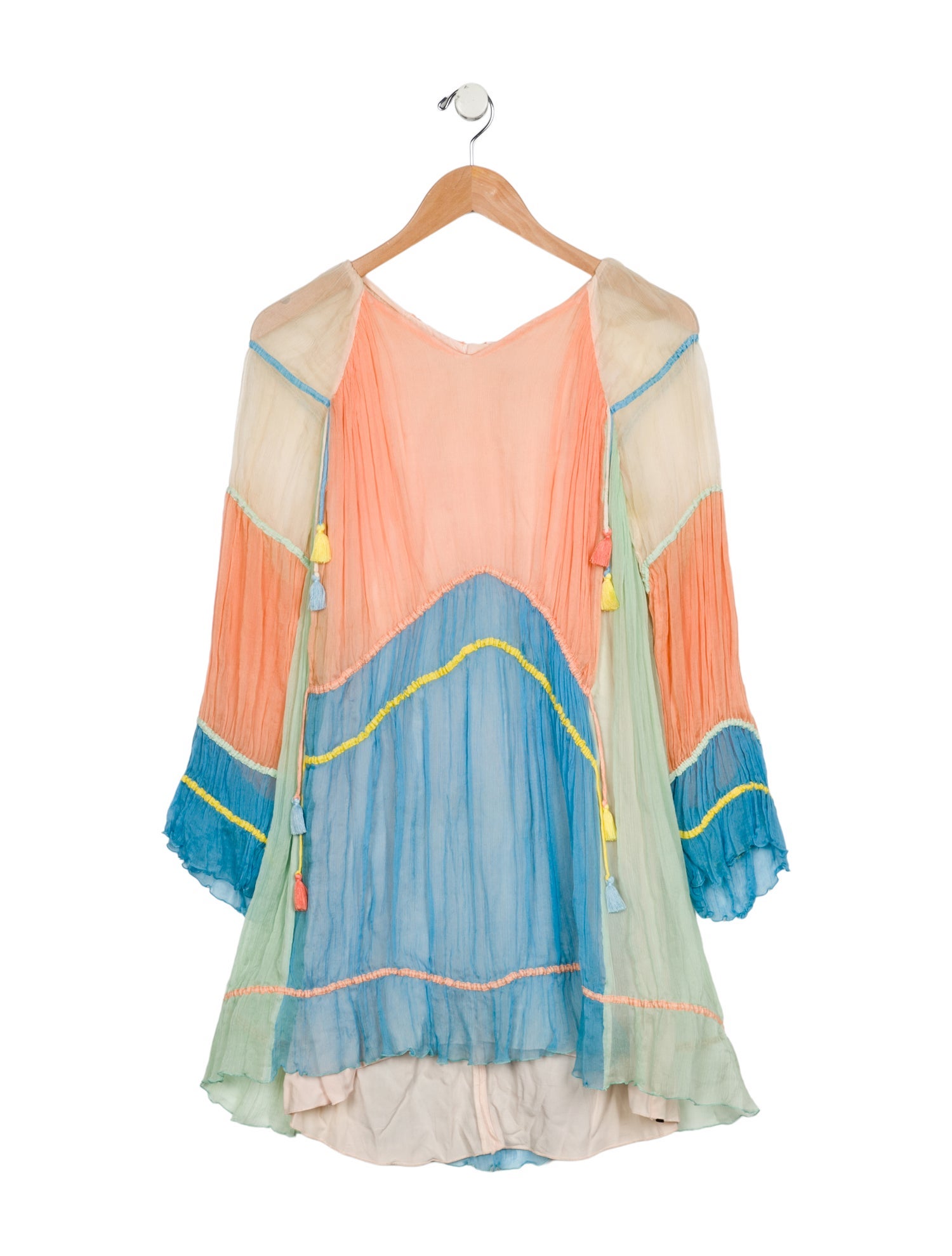 Chloé Girls' Silk Long Sleeve Dress