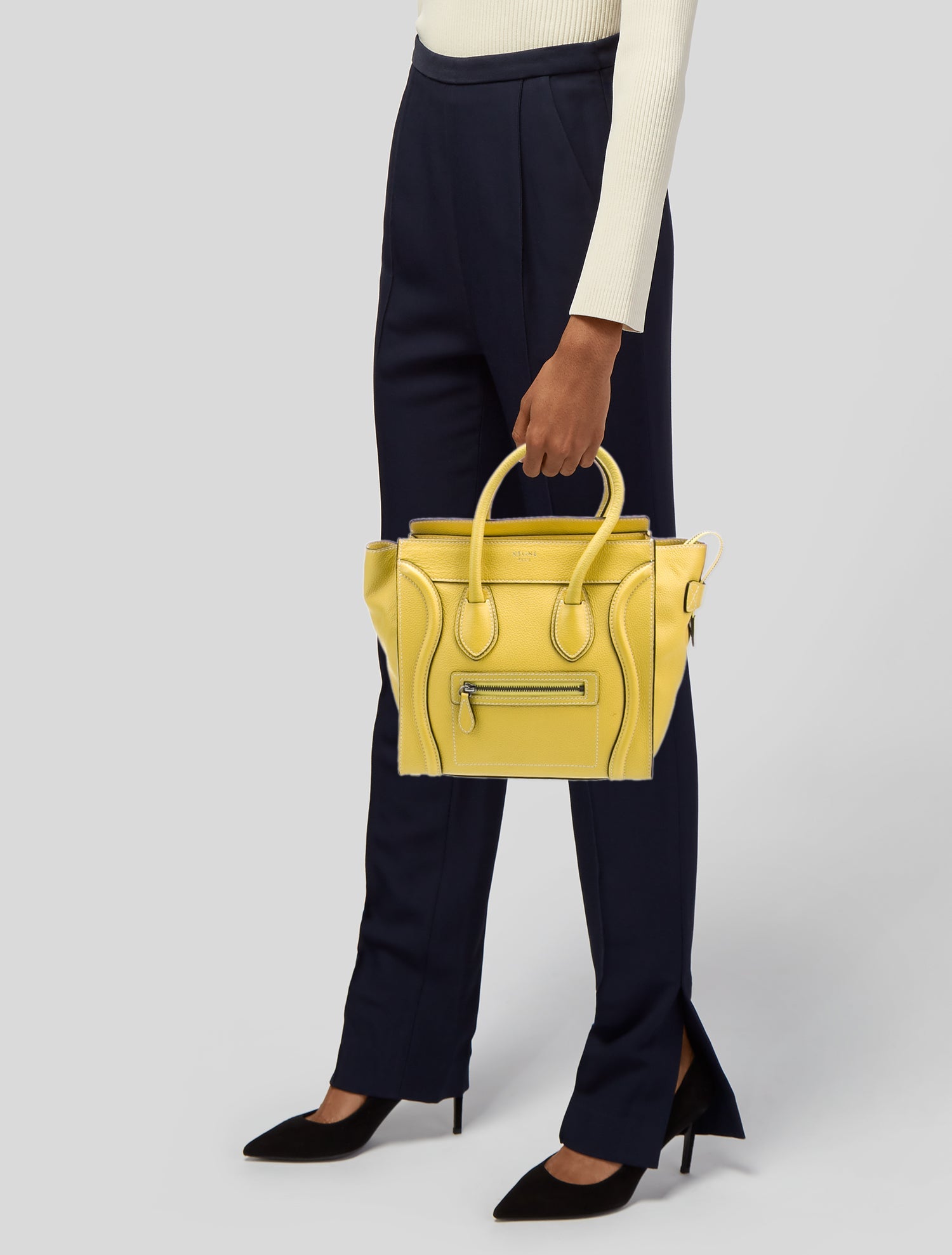 Celine Leather Luggage Phantom Micro