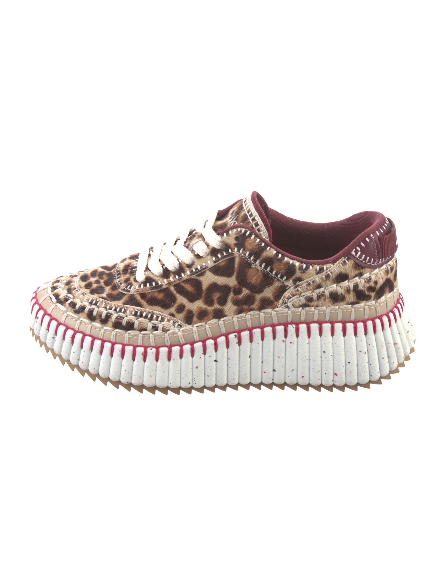 Chloé Ponyhair Animal Print Sneakers