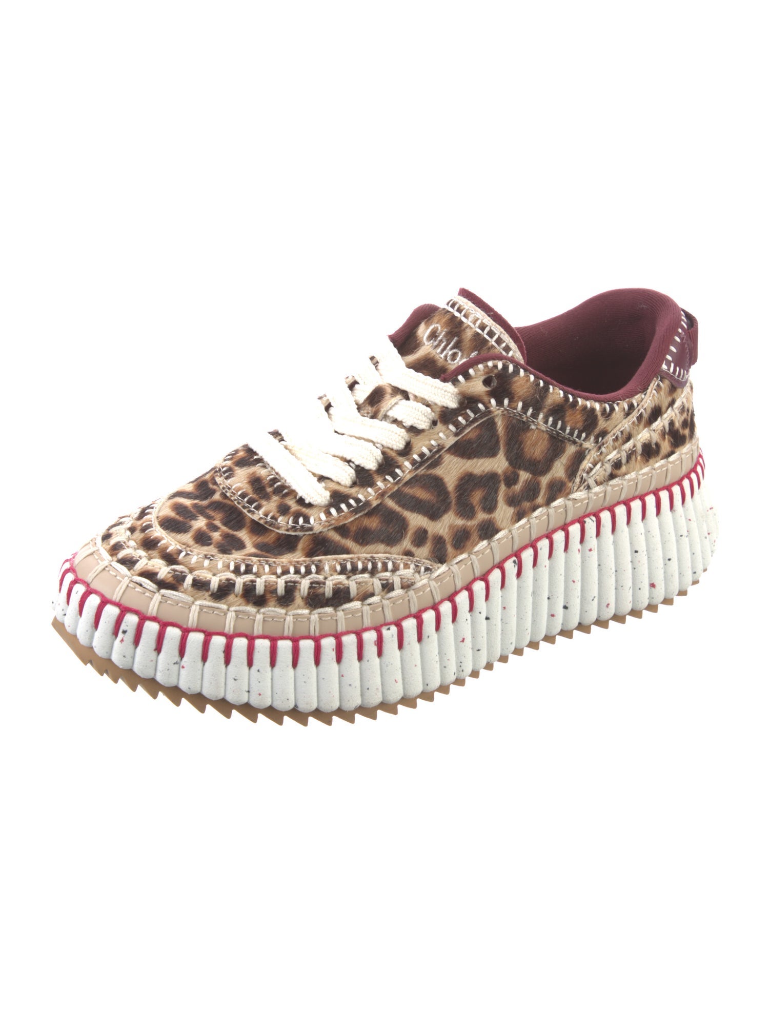 Chloé Ponyhair Animal Print Sneakers
