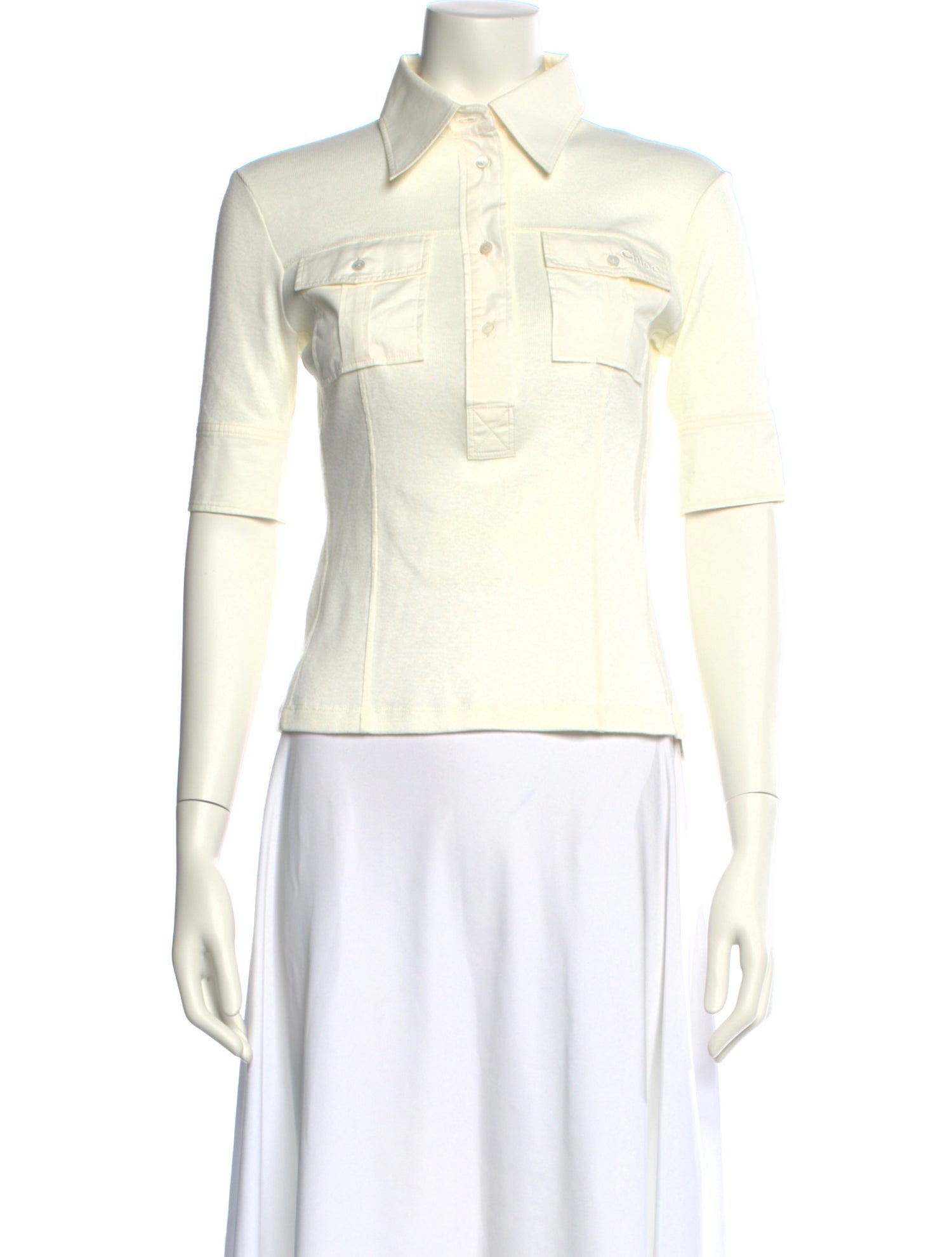 Chloé Three-Quarter Sleeve Polo