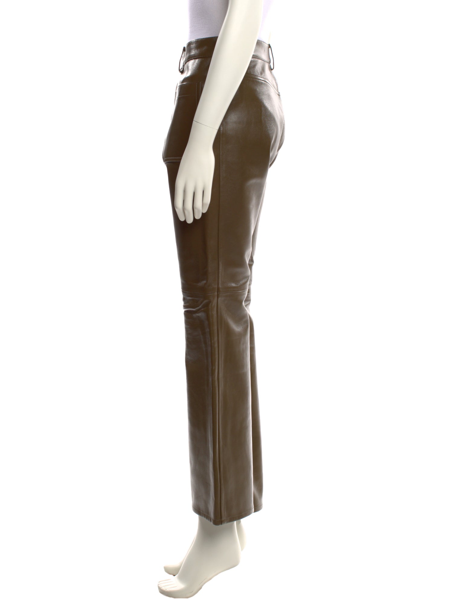 Chloé Lamb Leather Wide Leg Pants