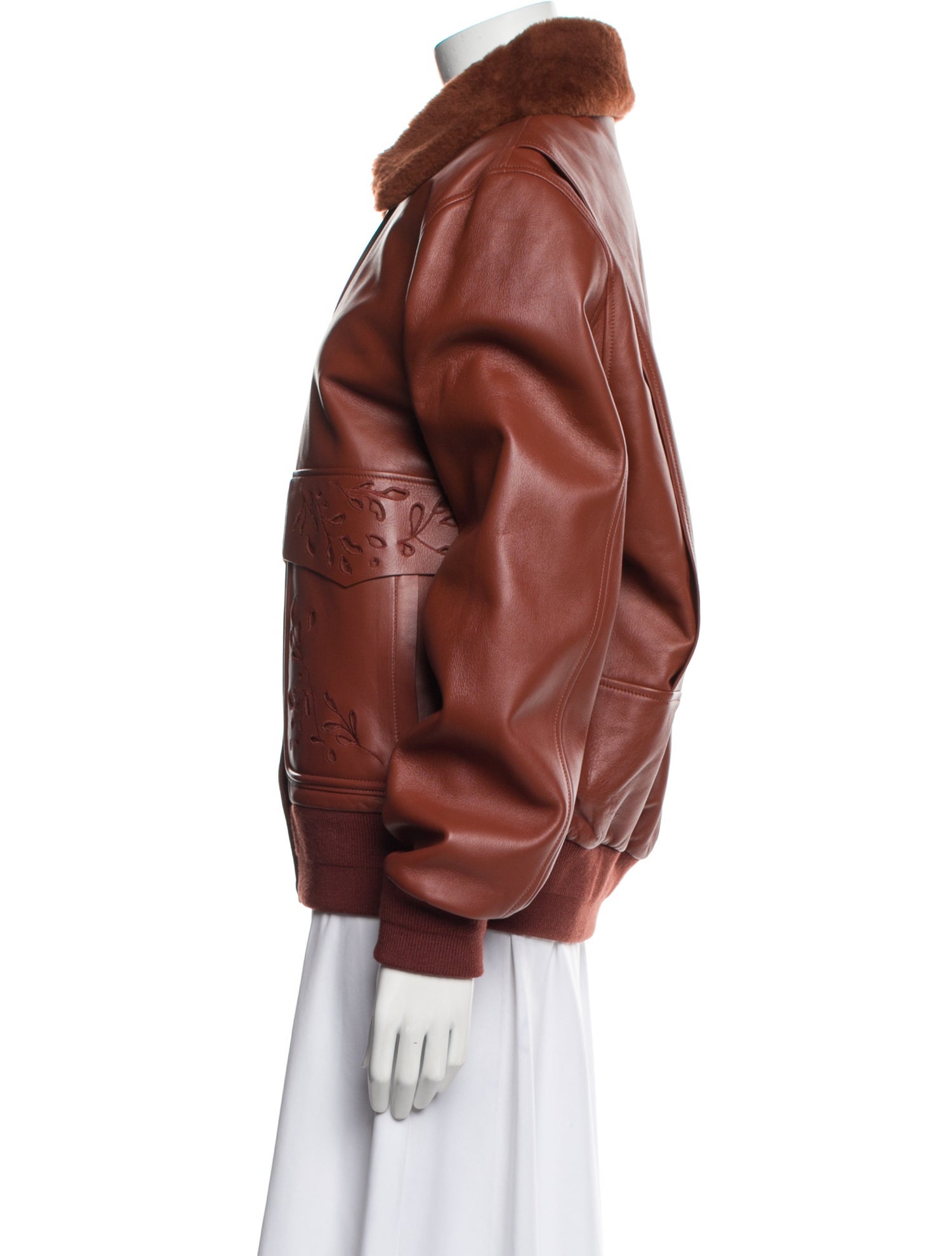 Chloé Lamb Leather Bomber Jacket
