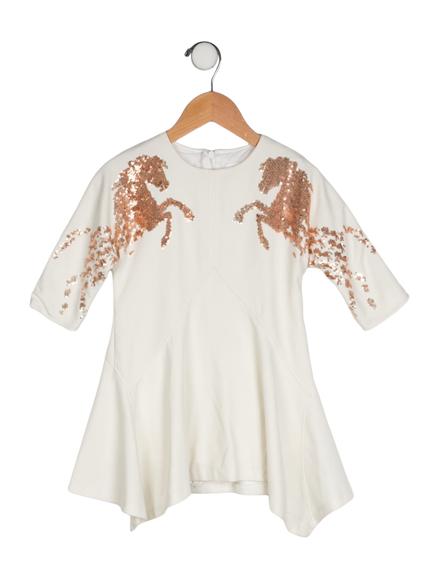 Chloé Toddler Girls' Sequin Accent Long Sleeve Dress